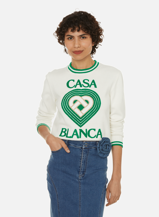 CASABLANCA PARIS textured logo sweater