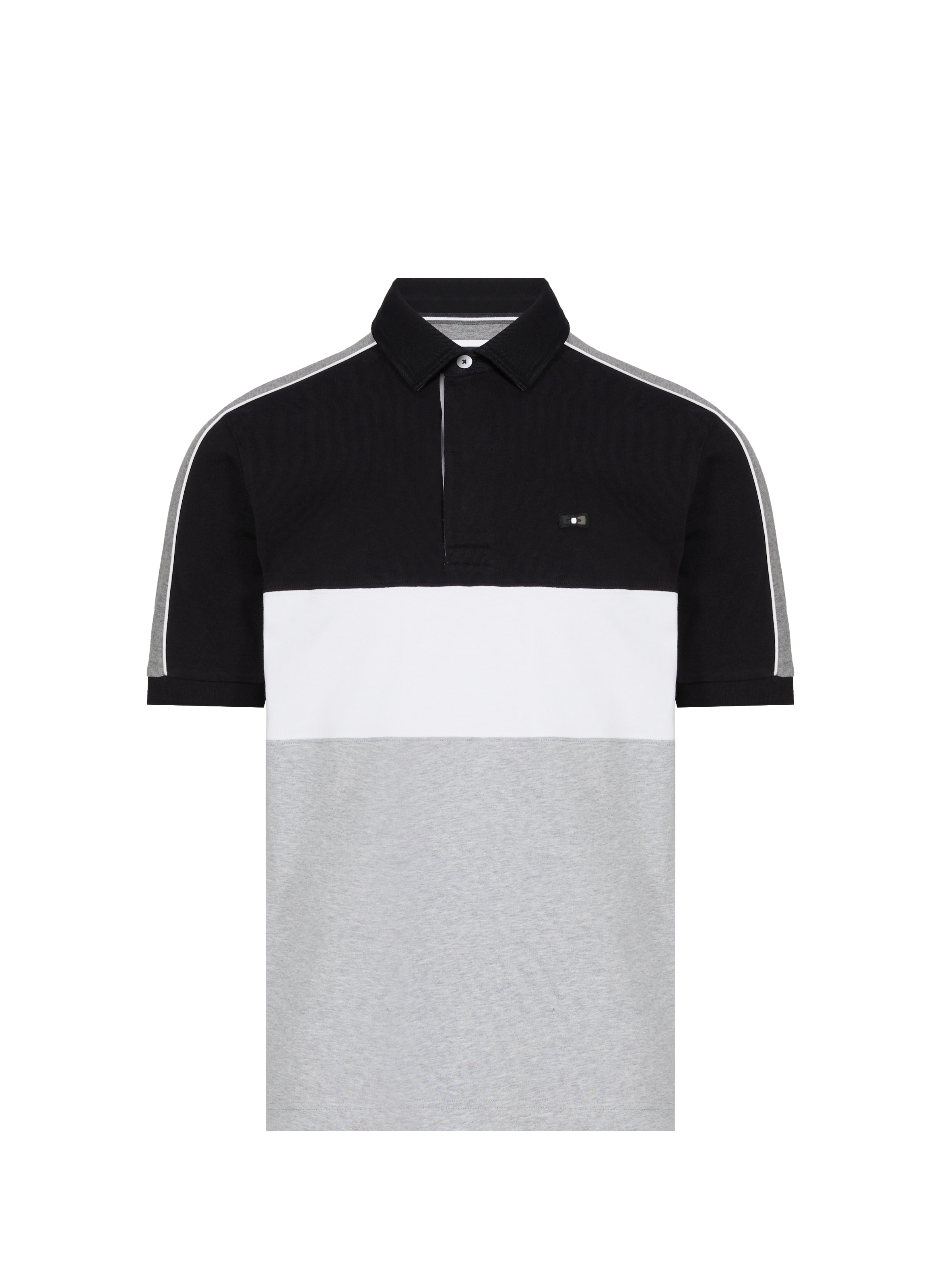 Polo tricolore en coton EDEN PARK Gris