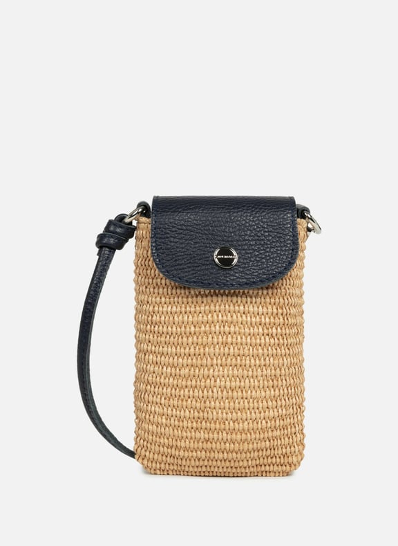 Pochette - mini osier italie Bleu by LANCASTER LANCASTER Pochette - mini osier italie Bleu