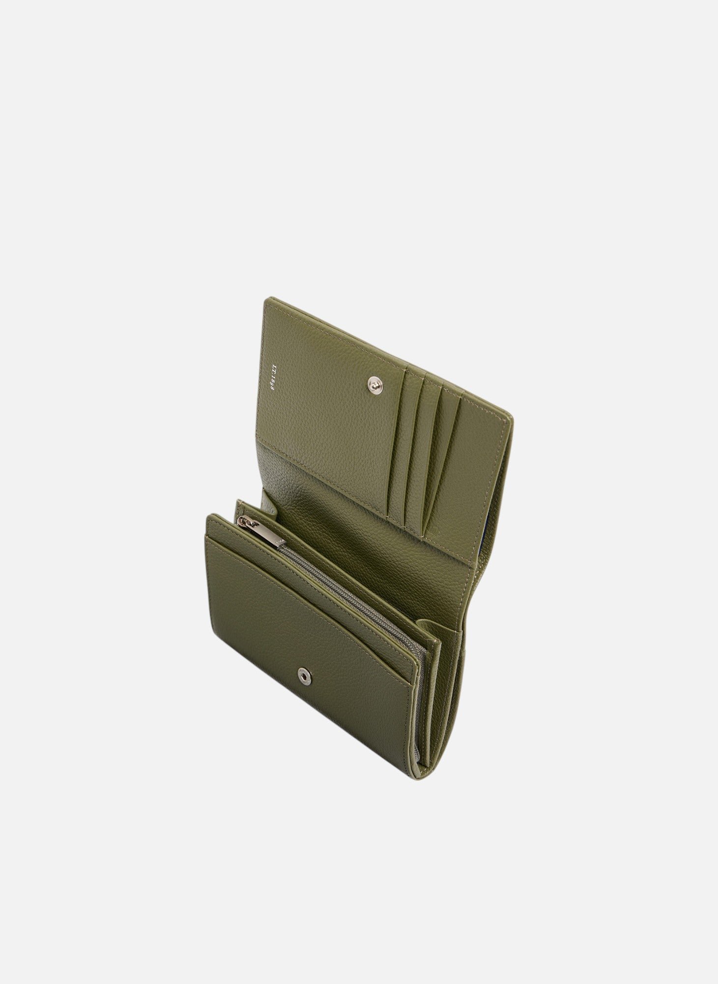 Portefeuille emilie en cuir grainé LE TANNEUR Vert