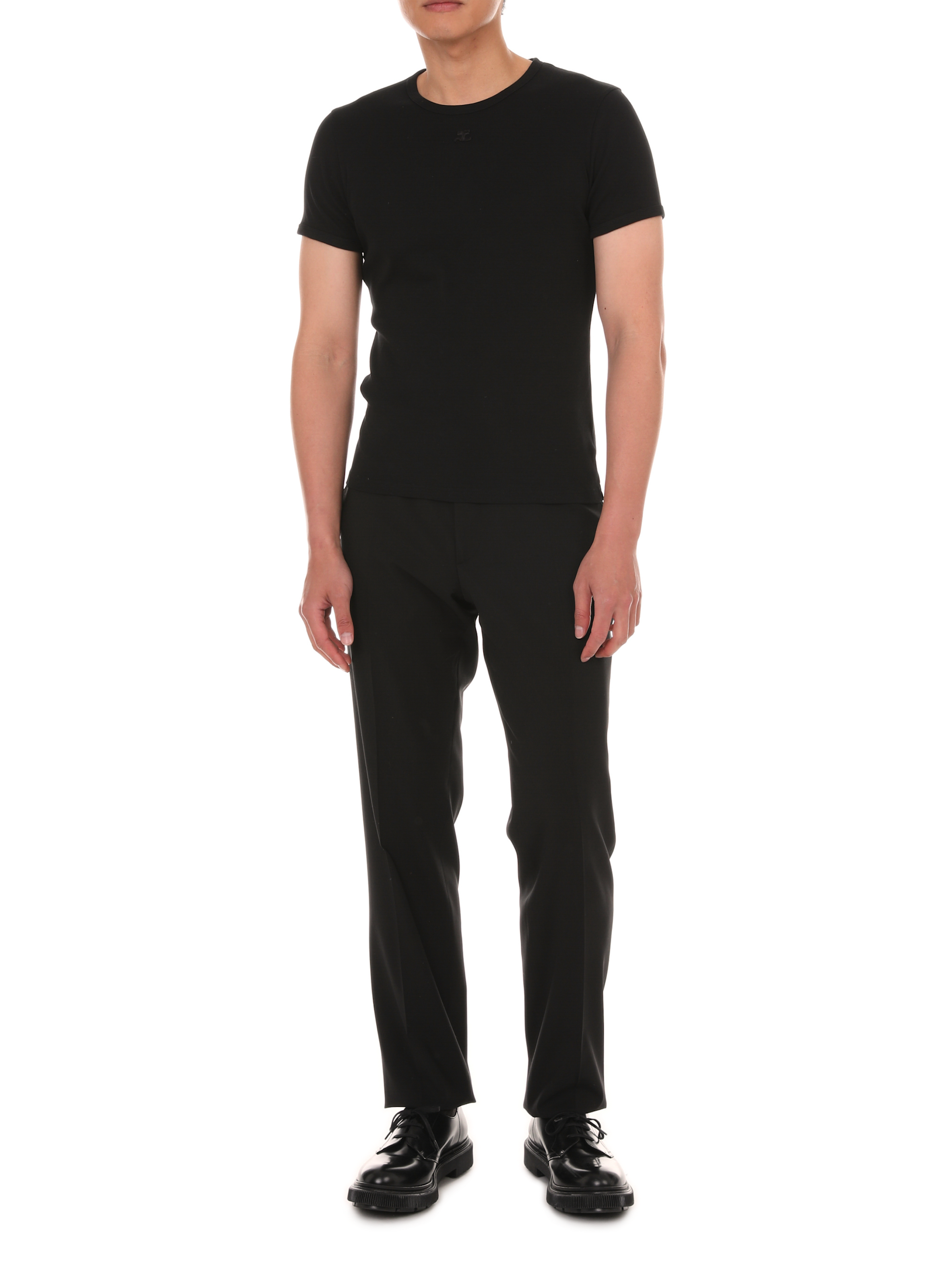 Cotton T-shirt COURRÈGES Black