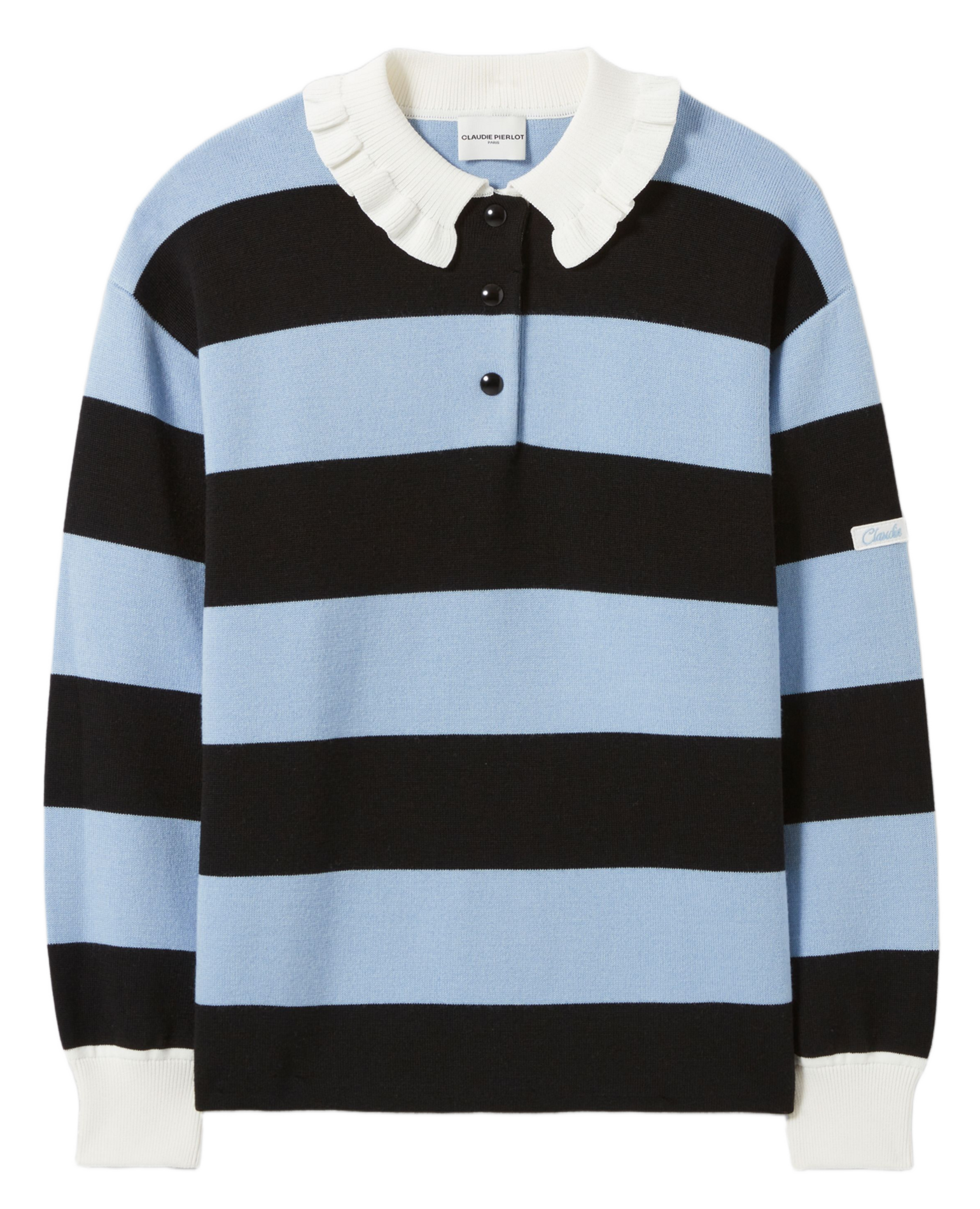 Pull col polo à rayures manon CLAUDIE PIERLOT Multicolore