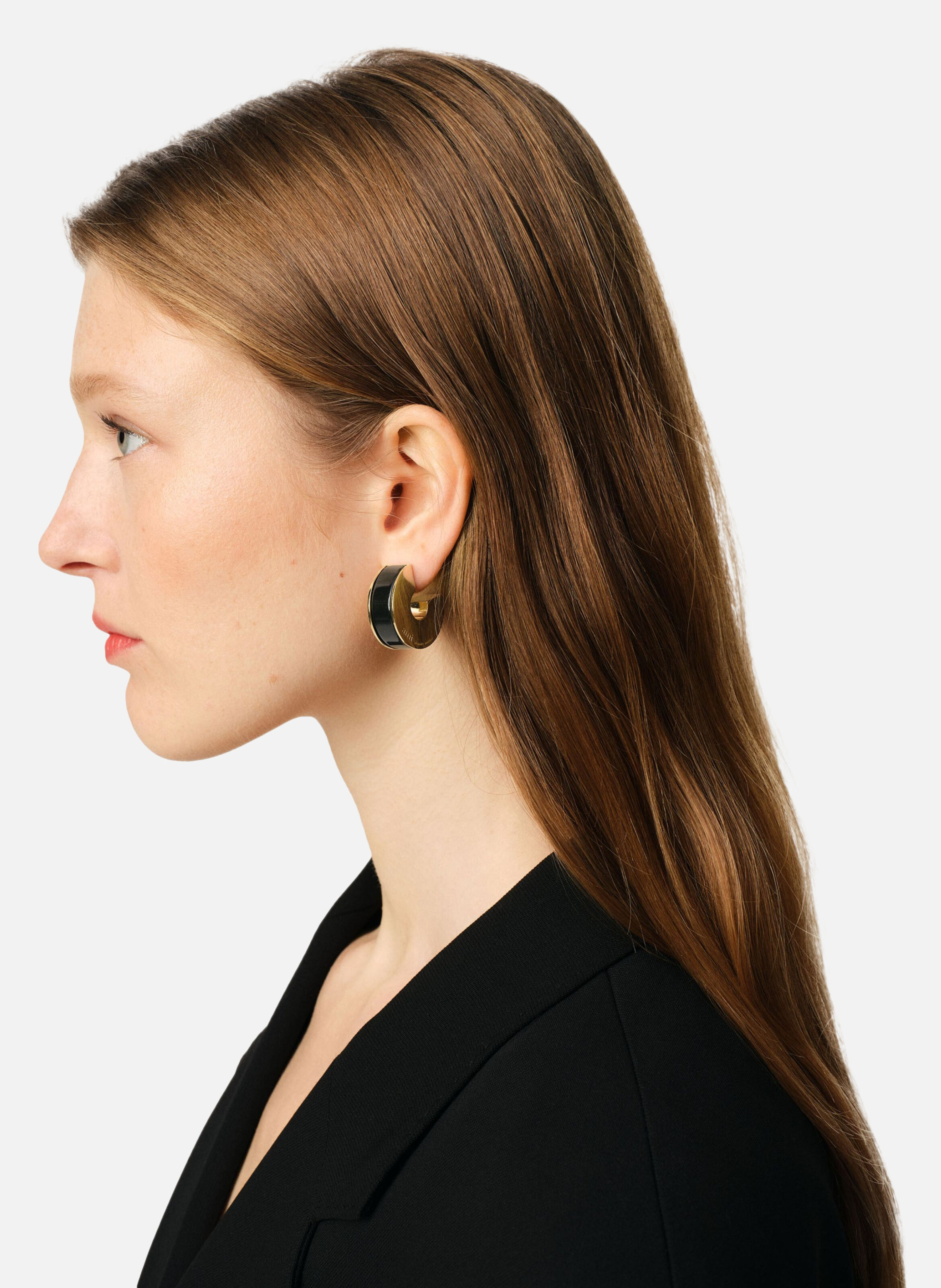 Créoles rivage unisexes AMI PARIS Noir