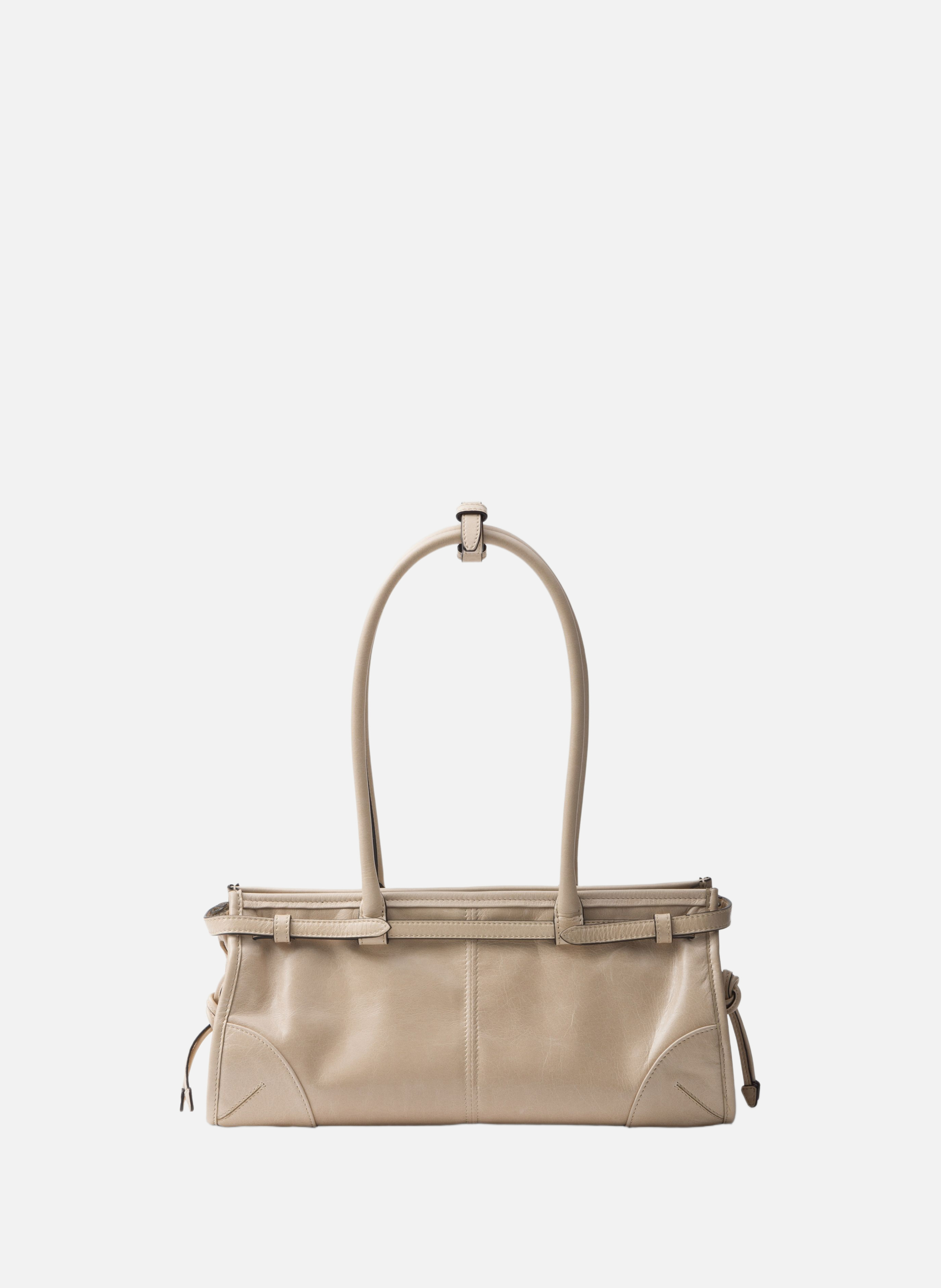 Sac à main prada bonnie en cuir PRADA Beige