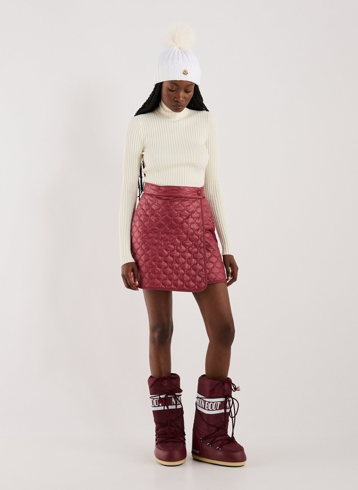 Logo beanie MONCLER White