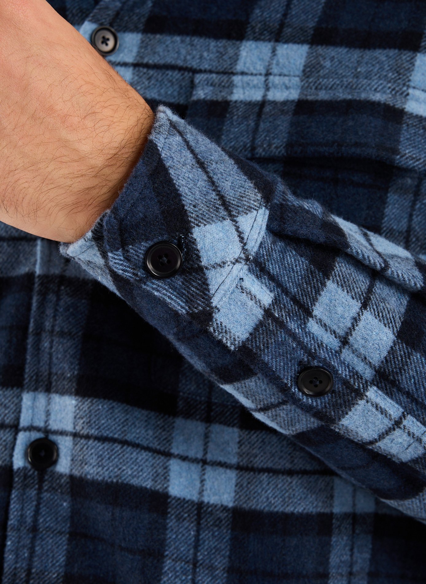 Surchemise à carreaux en laine mélangée SAMSOE SAMSOE Bleu