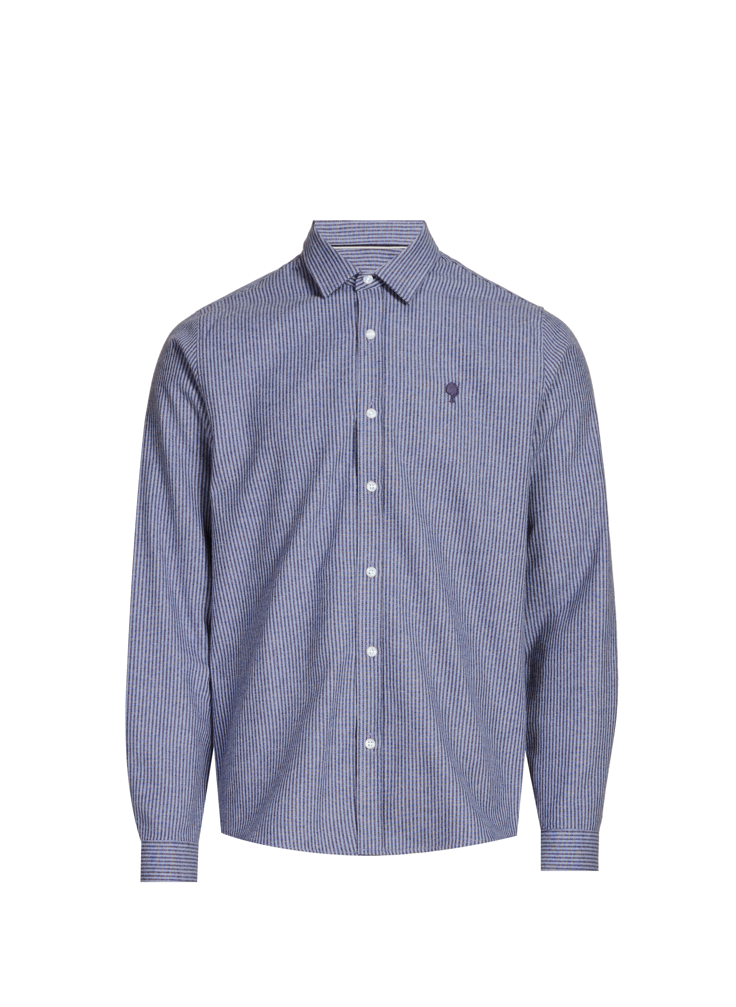 Straight classic collar shirt in cotton FAGUO Blue