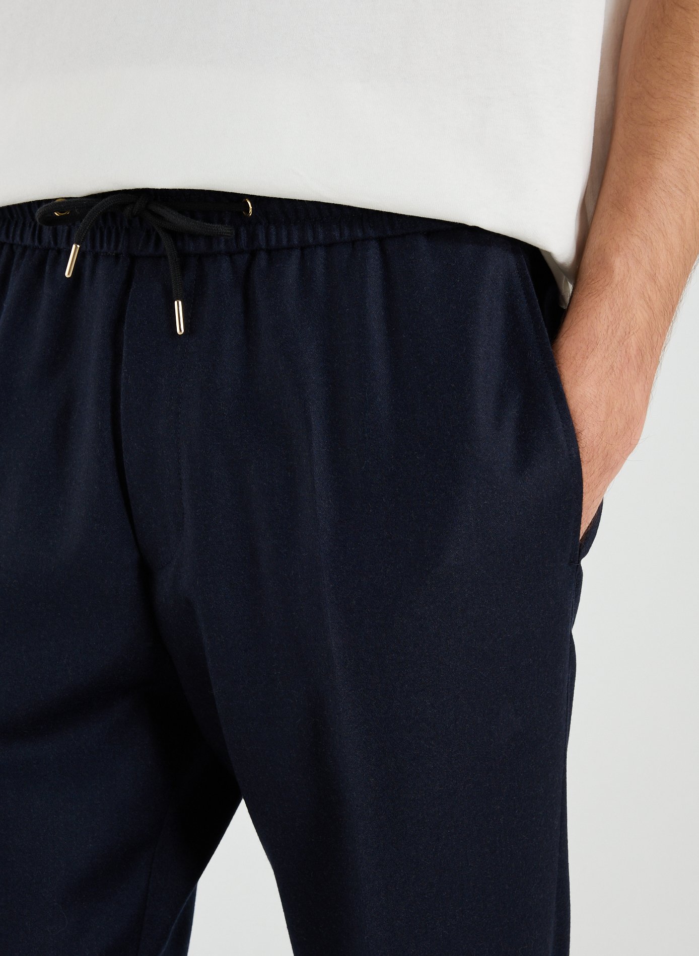 Straight wool and cashmere pants PAUL SMITH Blue