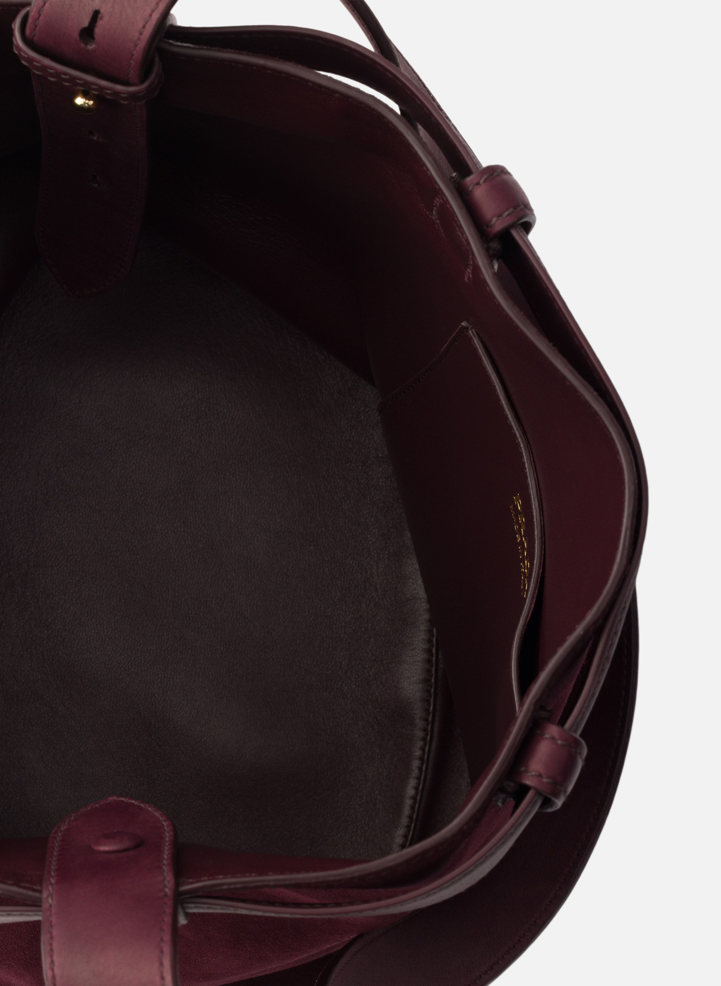 Sac seau prada buckle en daim avec ceinture PRADA Rouge