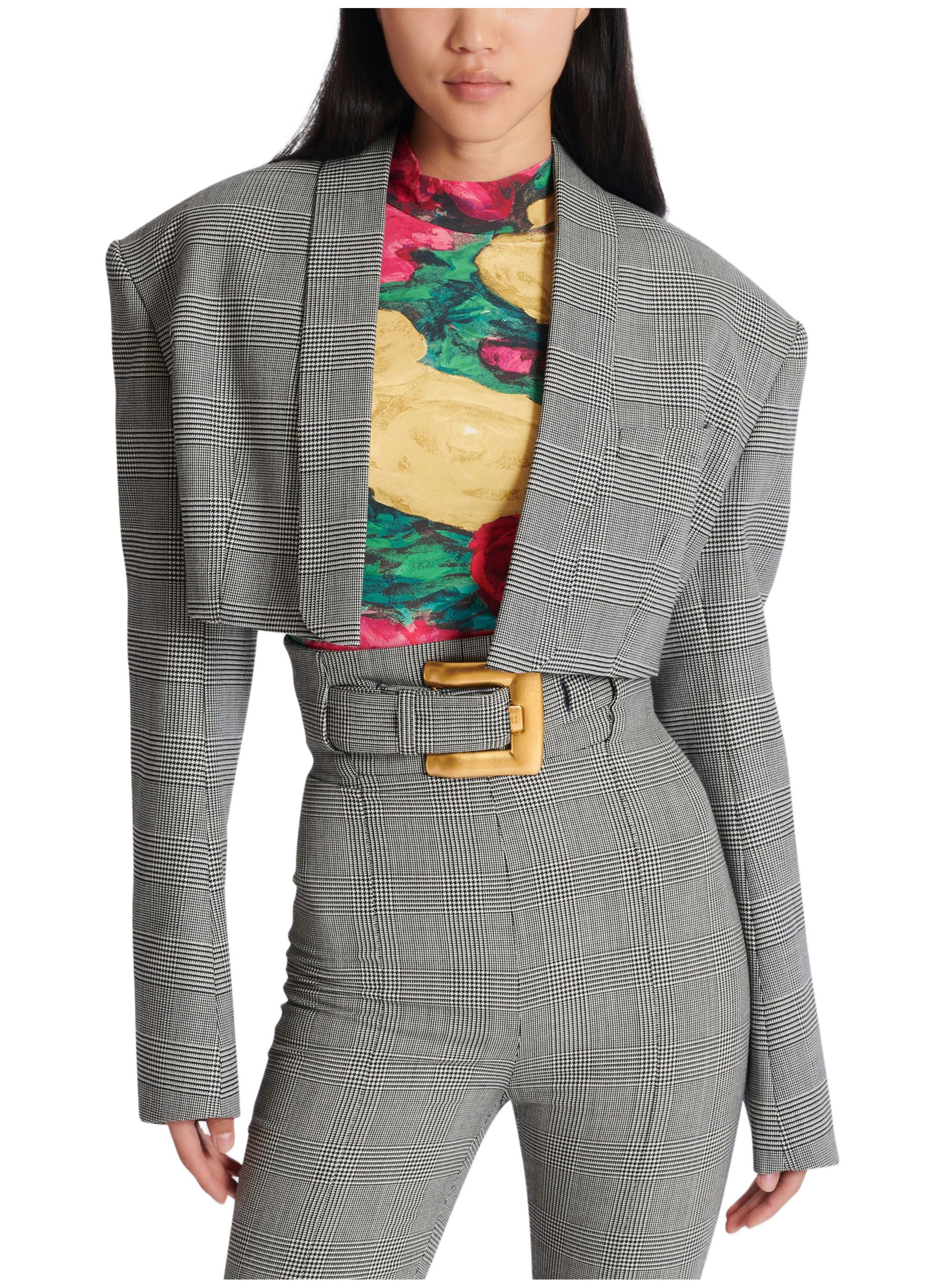 Spencer en jacquard prince de galles BALMAIN Noir