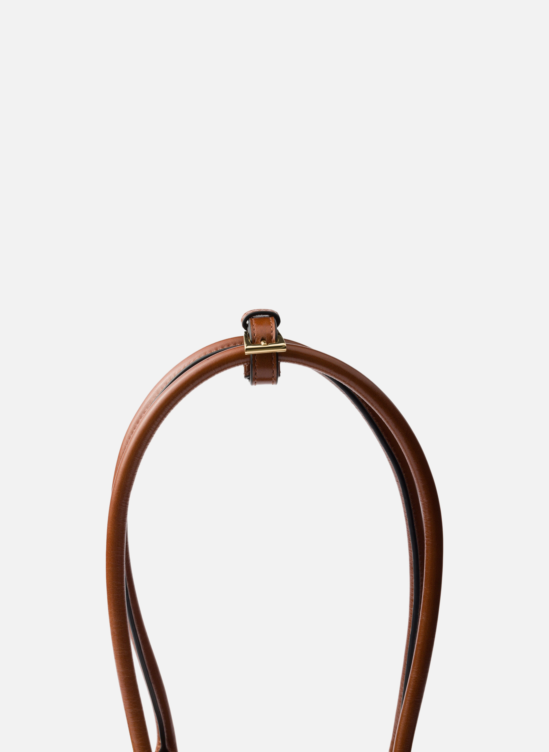 Sac à main prada bonnie en cuir PRADA Marron