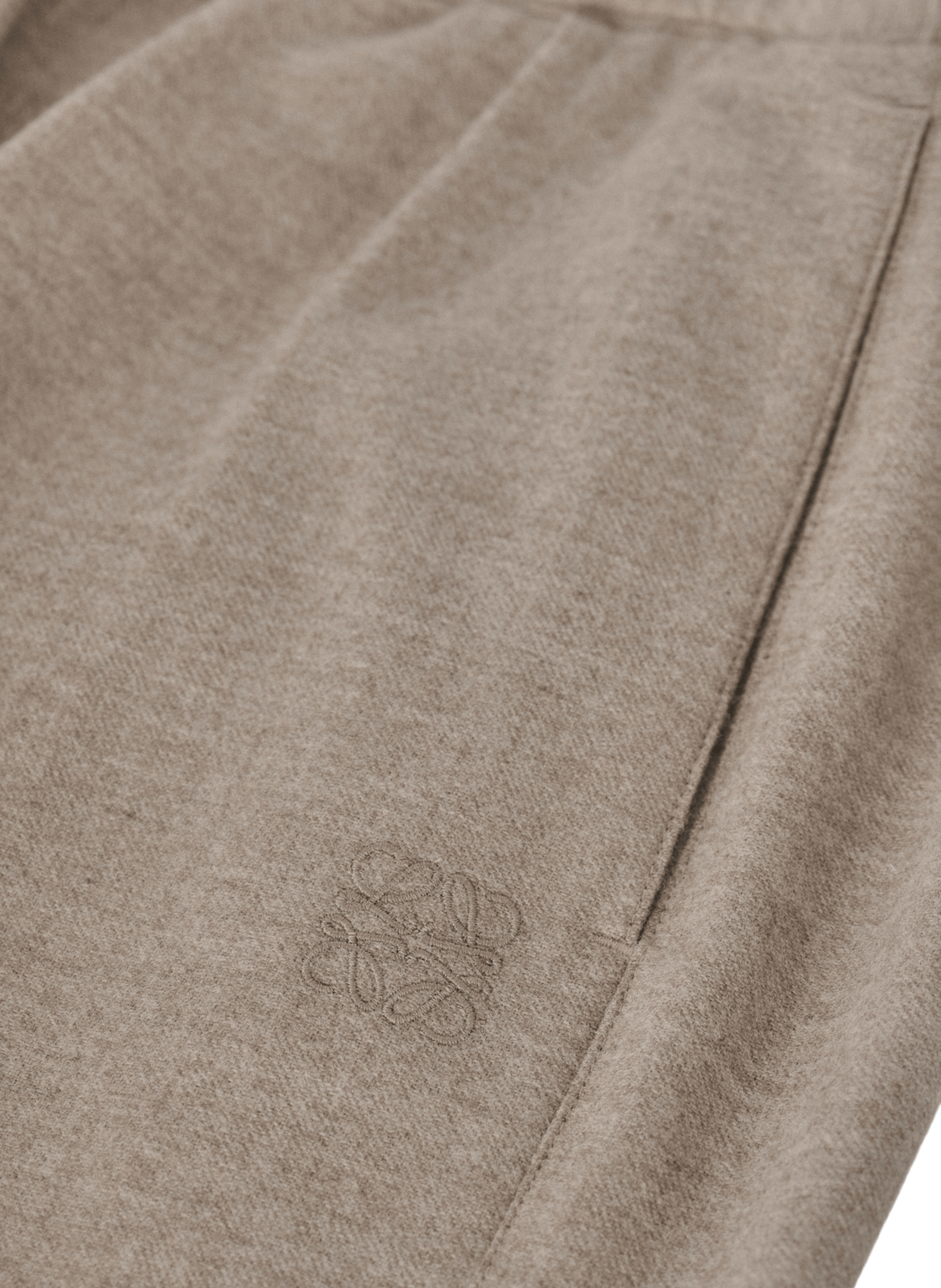 Wool and cashmere drawstring pants LOEWE Beige