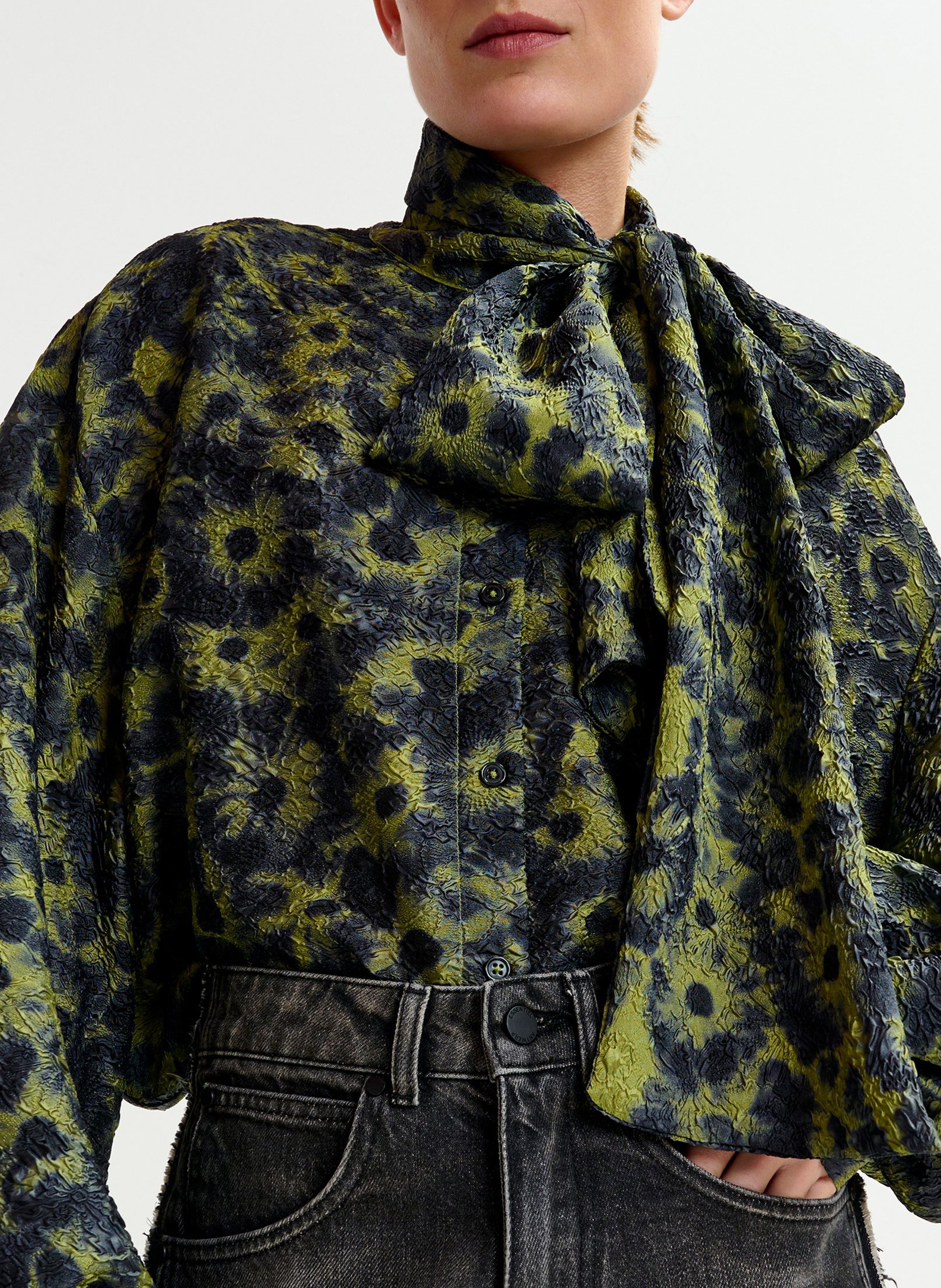 Chemise imprimée à boutons oversize illicium ESSENTIEL ANTWERP Vert