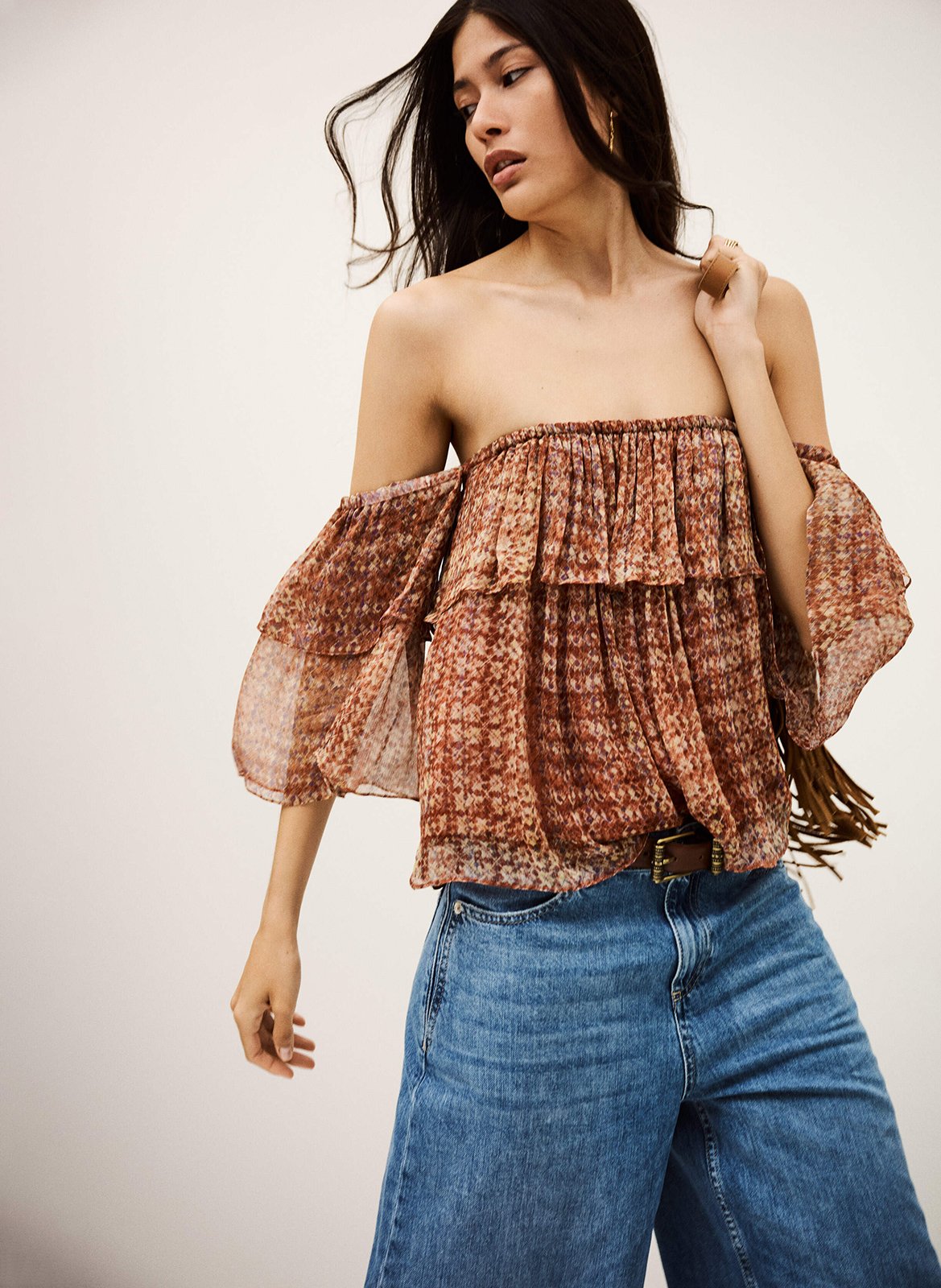 Top court immprimé rush BA&SH Rose