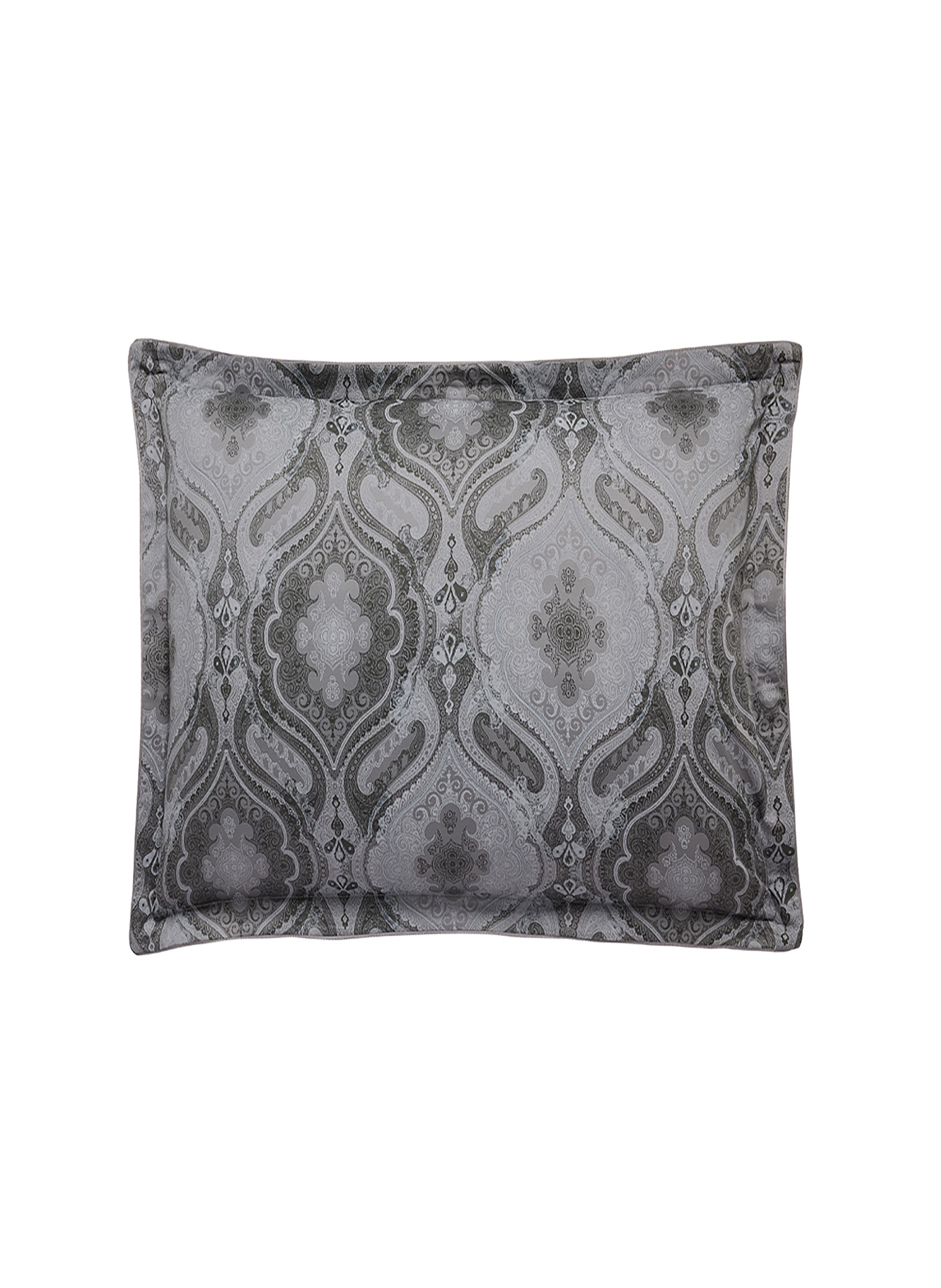 Taie d'oreiller imprimée en satin de coton bio, SHALIMAR ALEXANDRE TURPAULT Gris