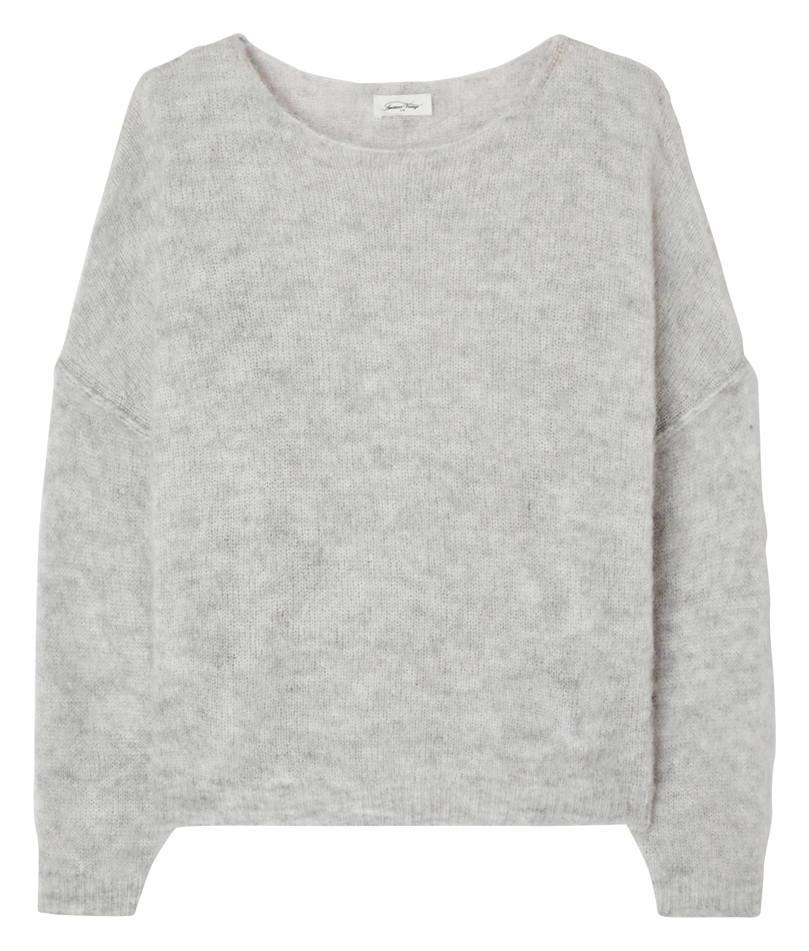 Pull col bateau en alpaga et laine yanbay AMERICAN VINTAGE Gris