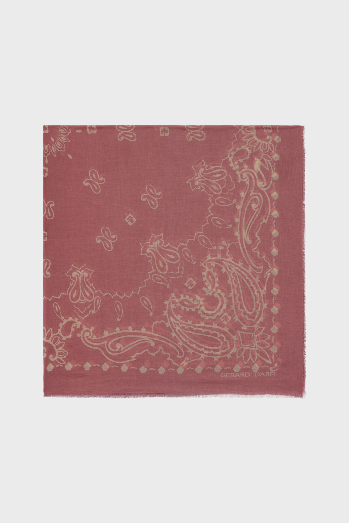 Grand carré imprimé en coton - dorine GERARD DAREL Rose