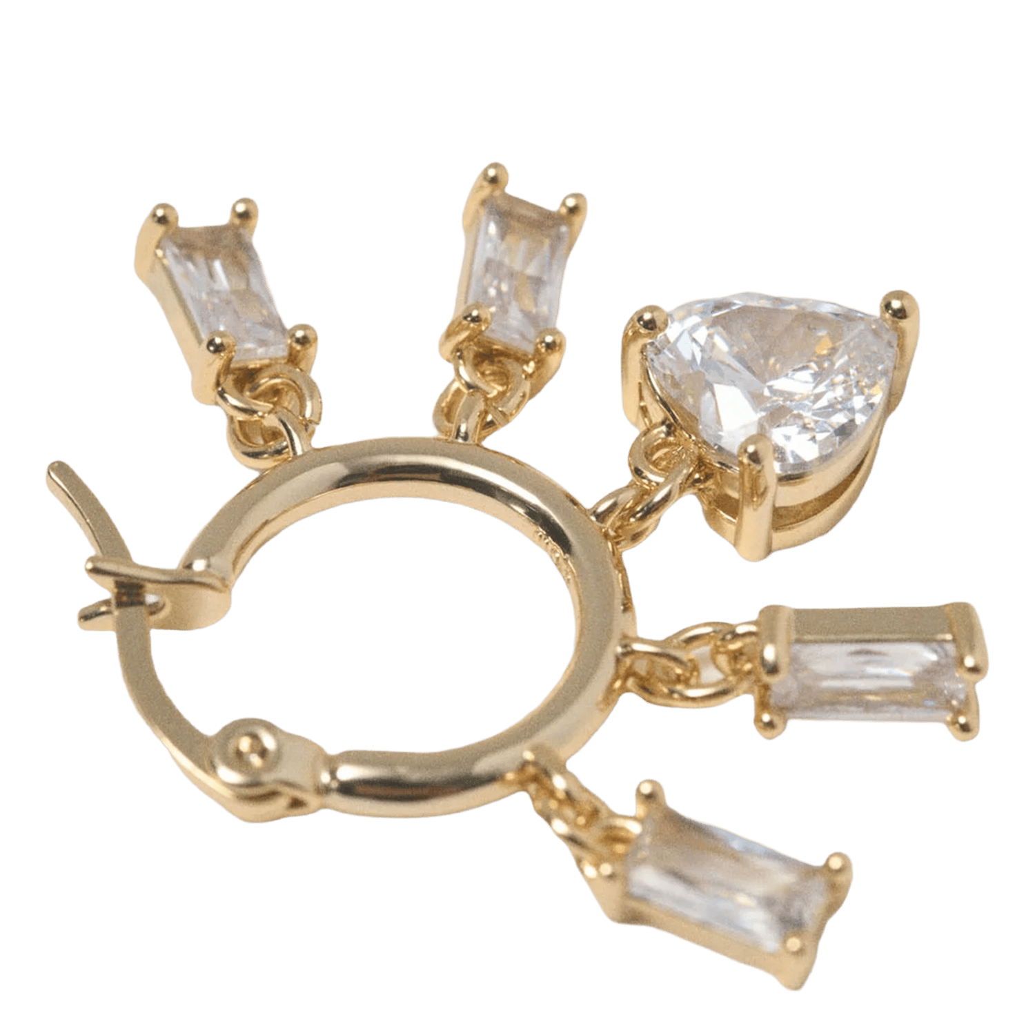 Boucles d'oreilles à strass en laiton MAJE Doré