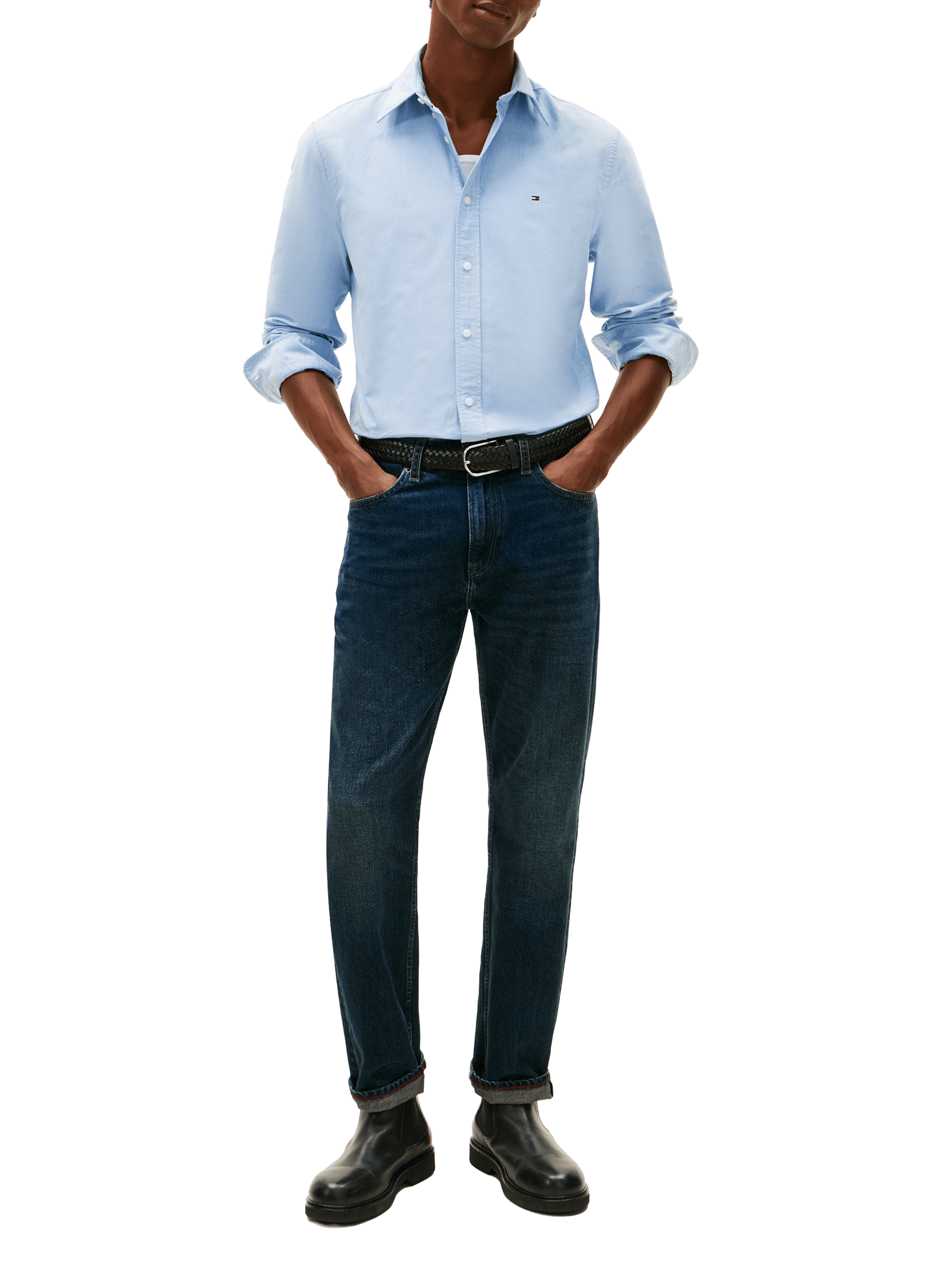 Chemise en coton TOMMY HILFIGER Bleu