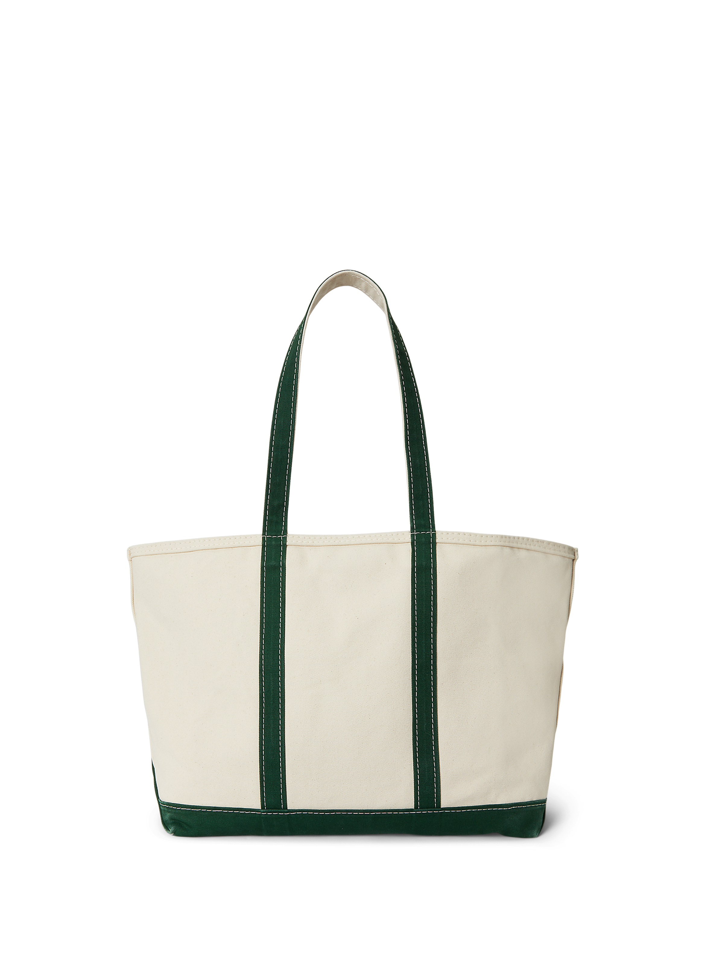 Logo cotton tote bag Green