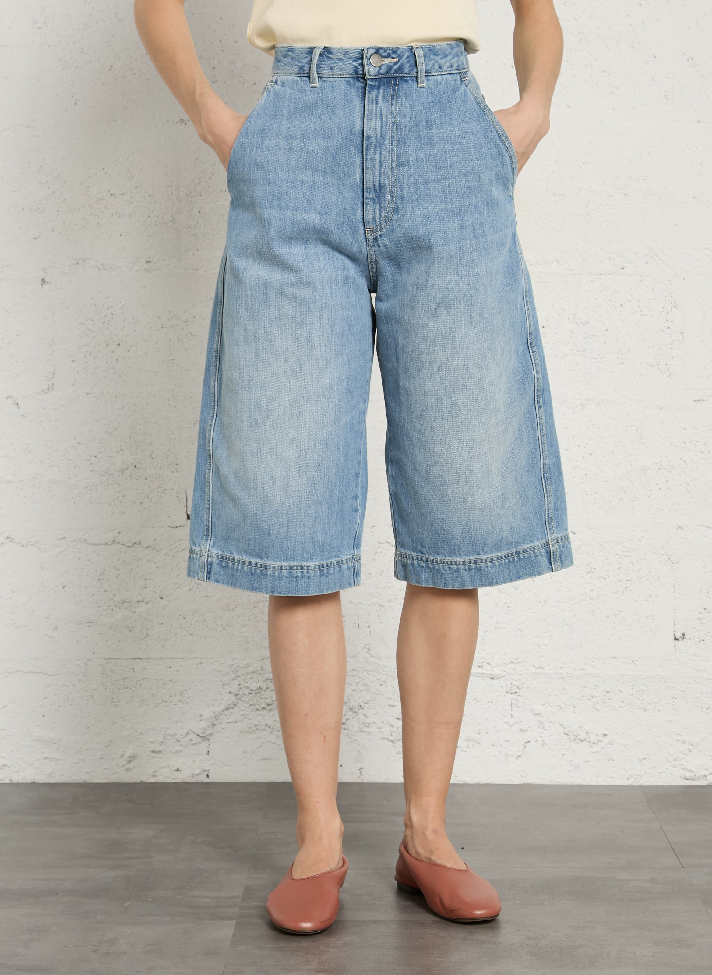 Short en jean francis SOEUR Bleu
