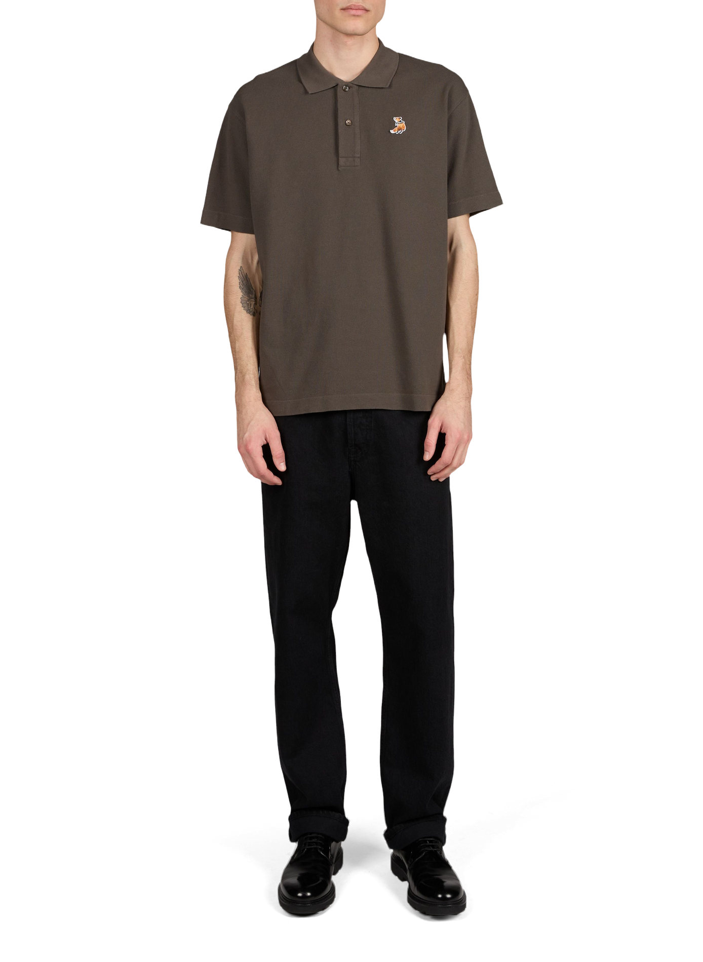 Cotton polo shirt MAISON KITSUNÉ Brown