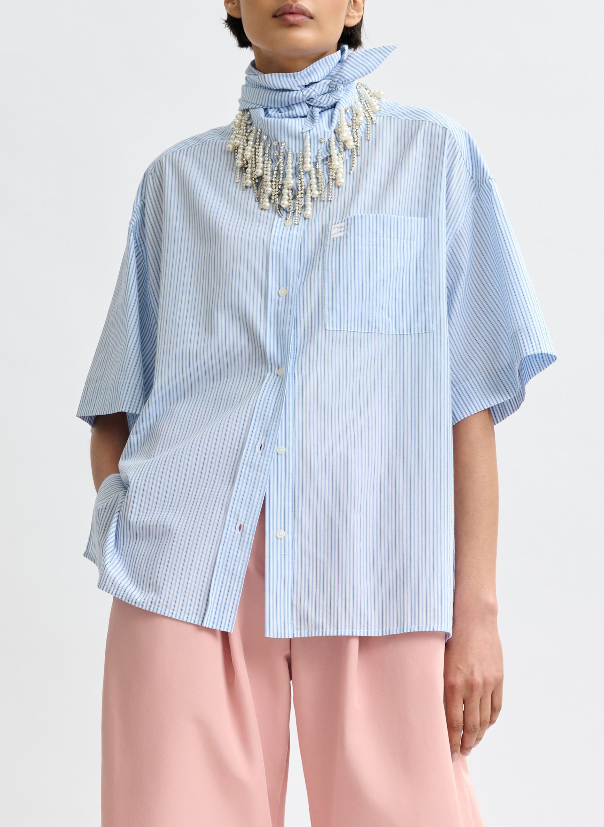 Chemise col classique en coton jasleen ESSENTIEL ANTWERP Bleu