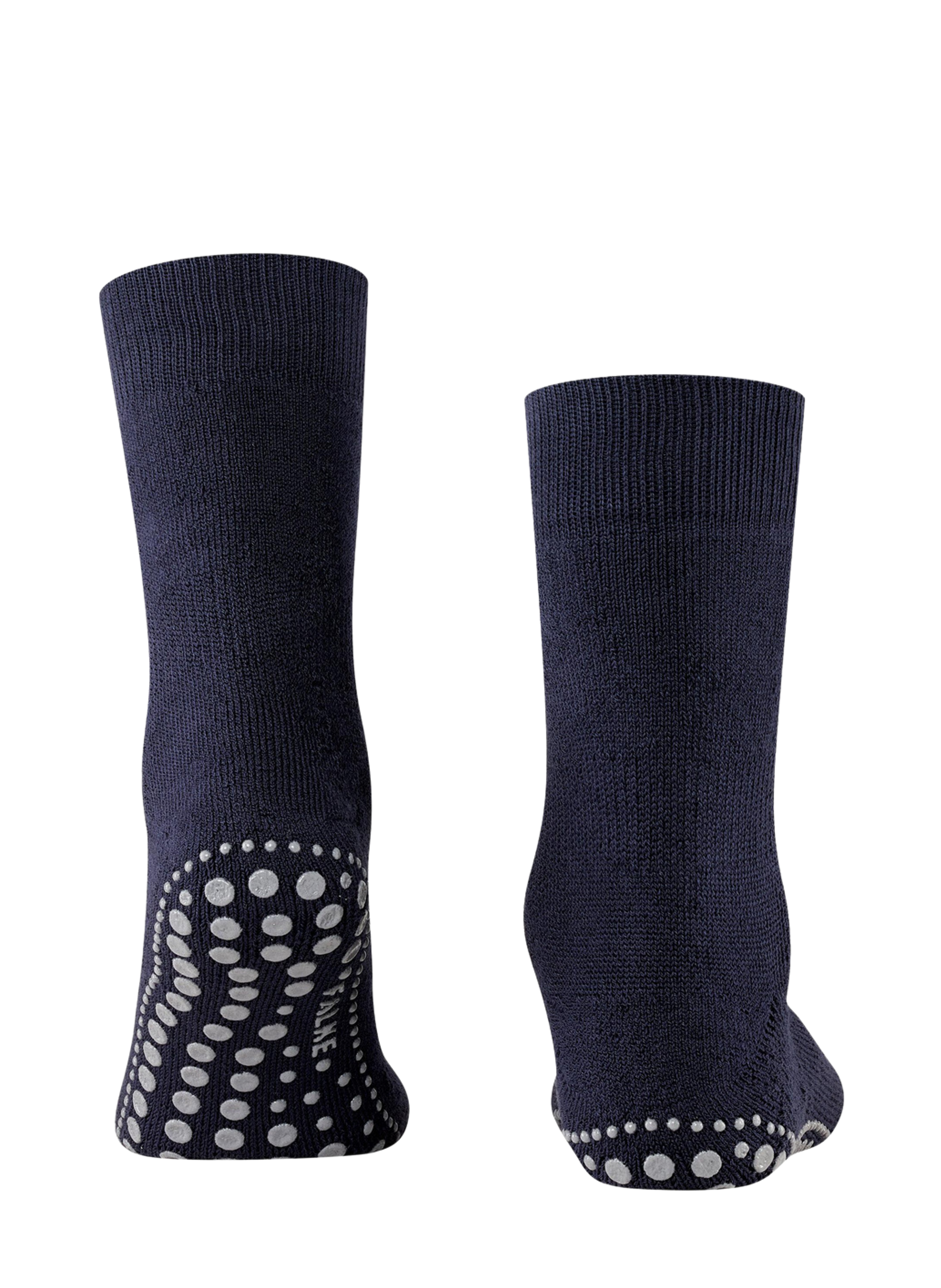 Mid-high anti-slip socks in blended cotton and wool FALKE Blue