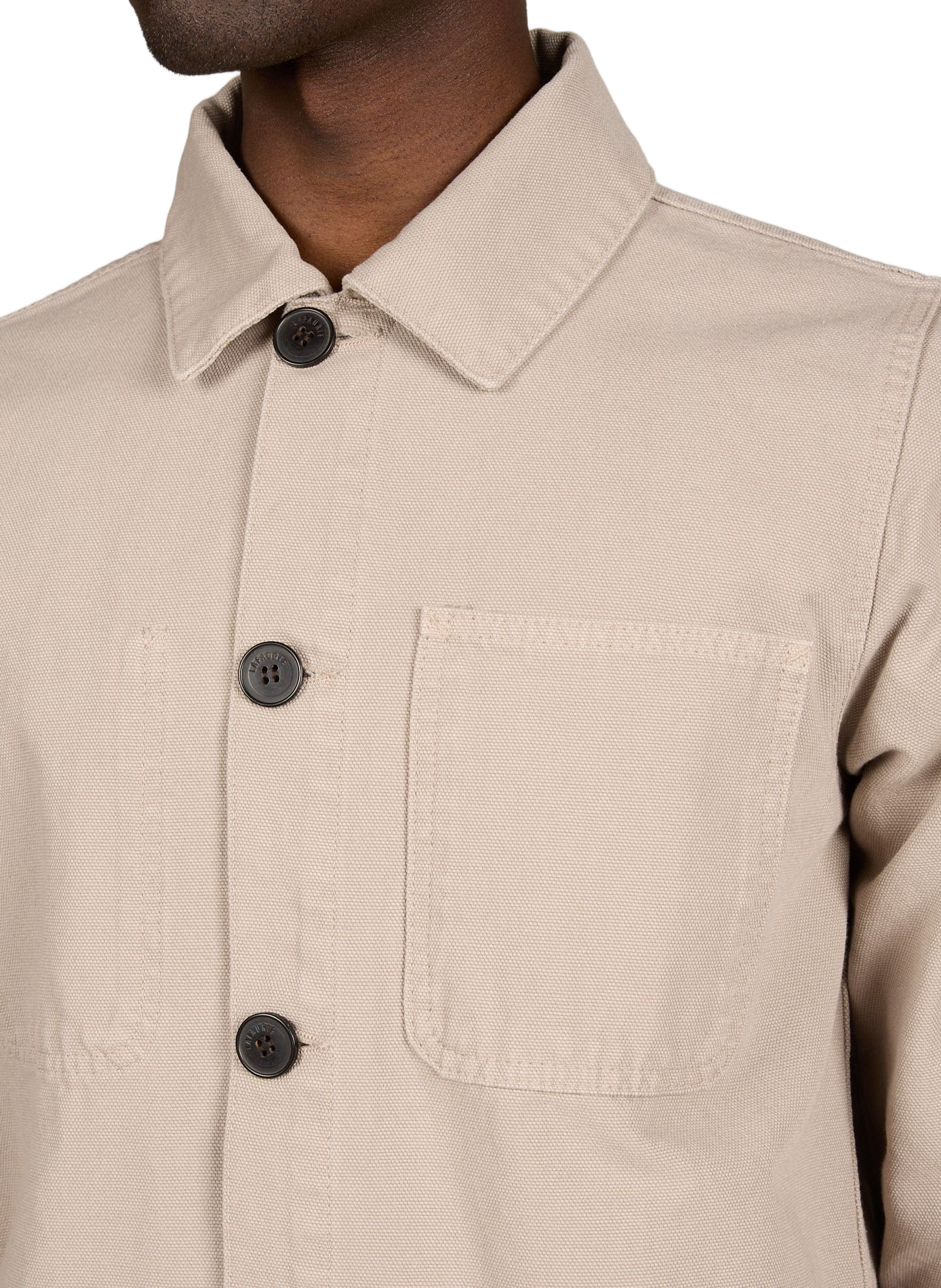 Veste col tailleur en coton LAFAURIE Beige