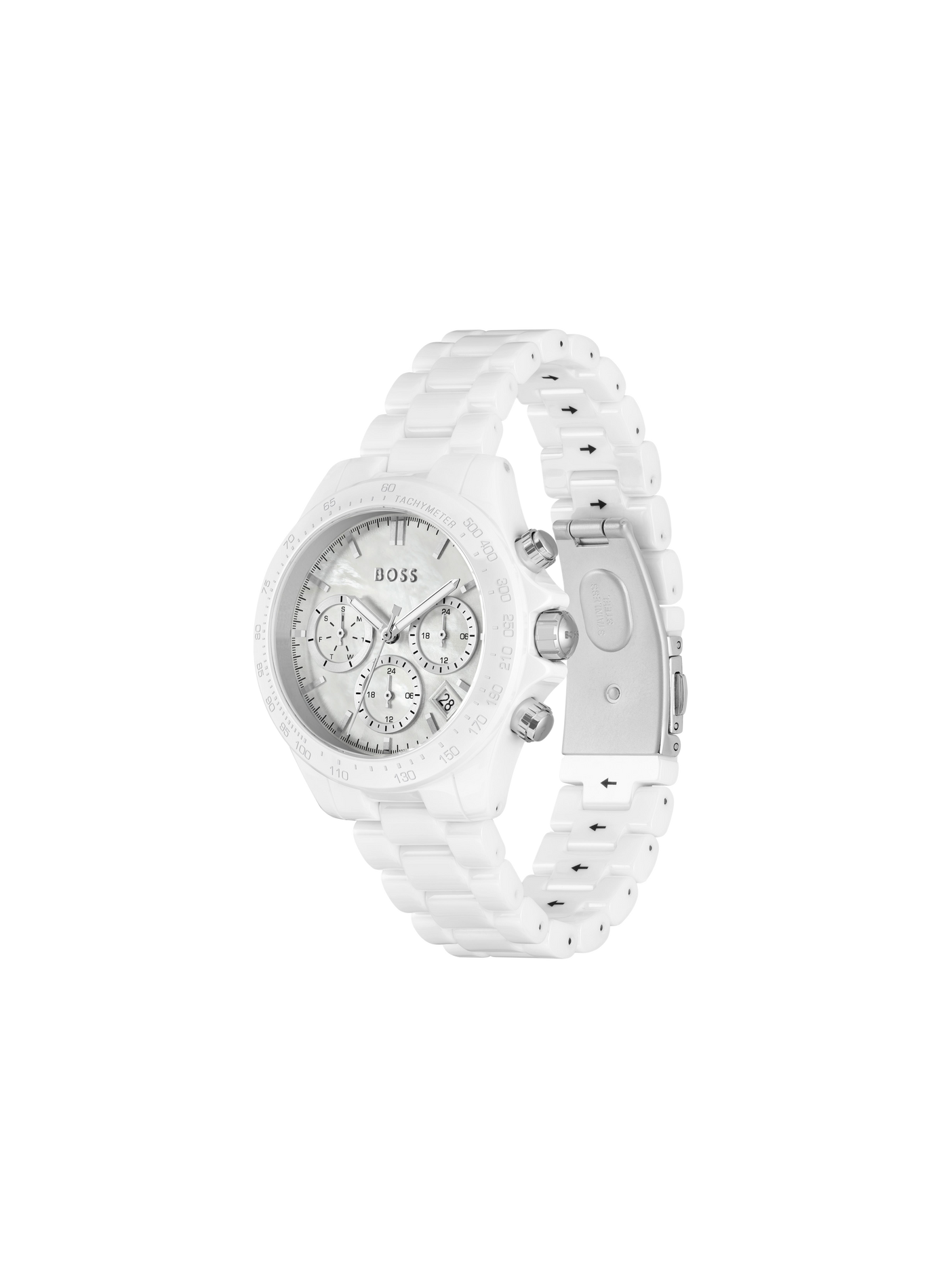 Montre quartz Novia en céramique BOSS MONTRES Blanc