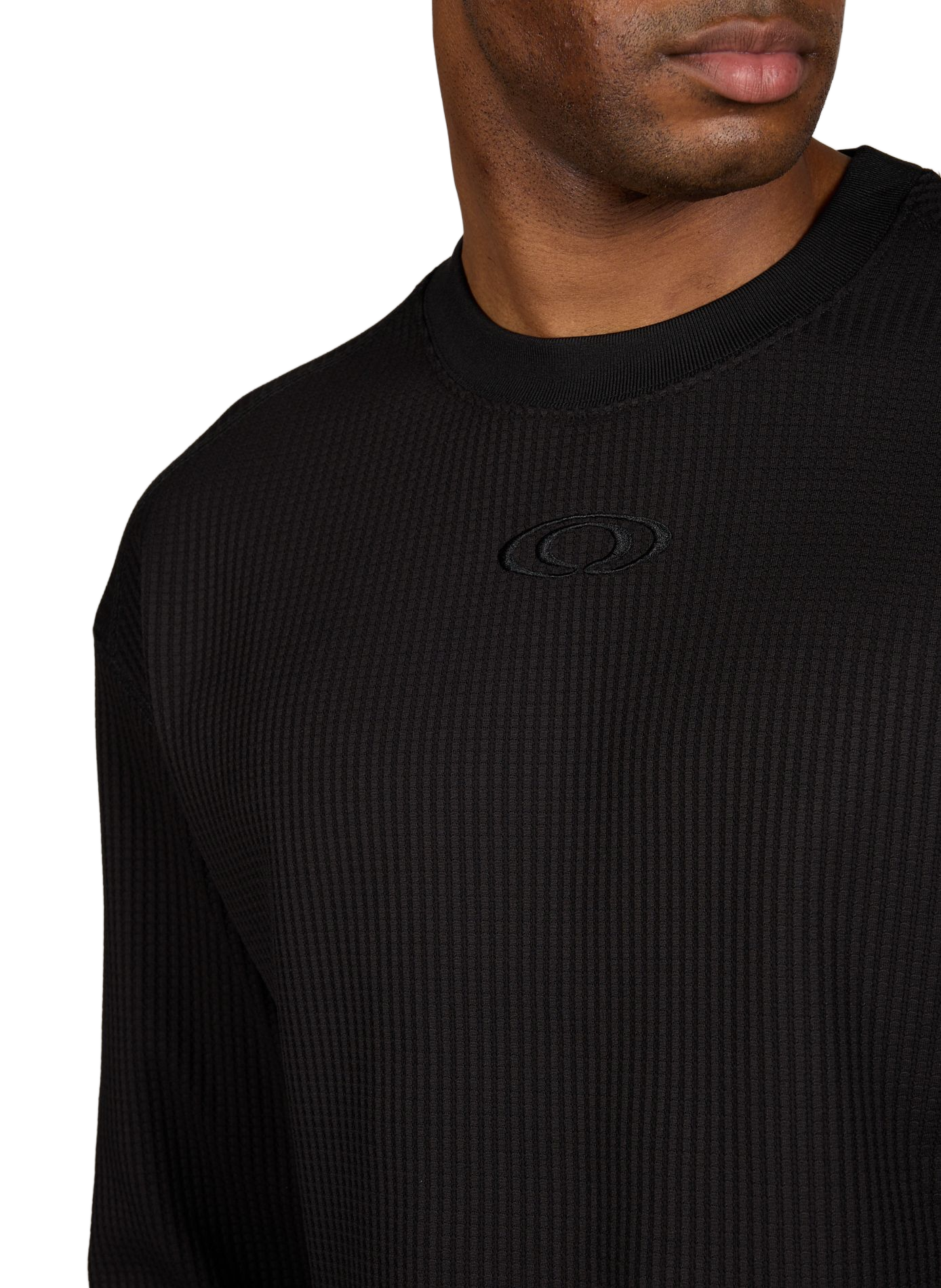 Embossed long-sleeve T-shirt RAINS Black