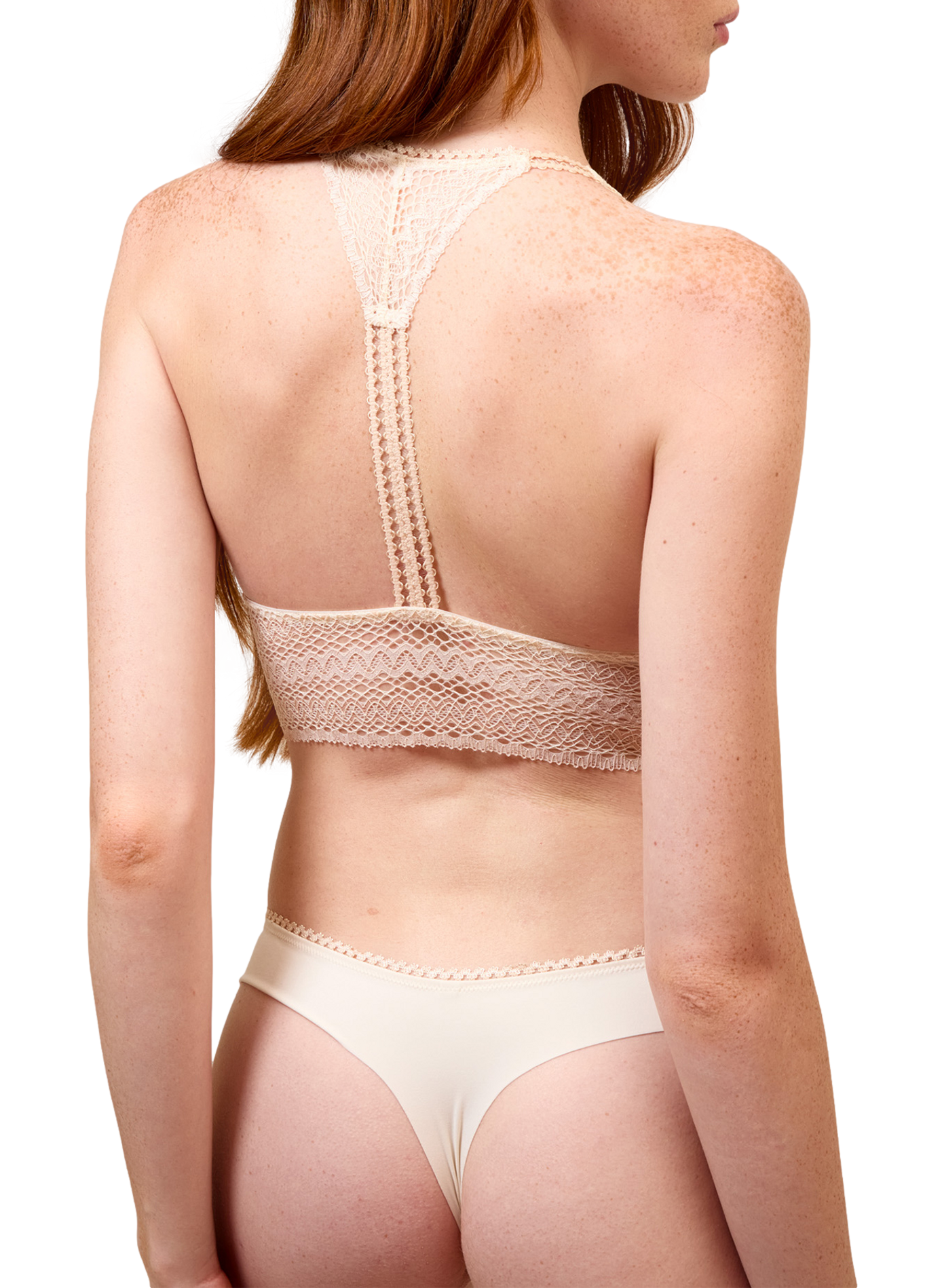 Sostén suave de encaje PASSIONATA Beige