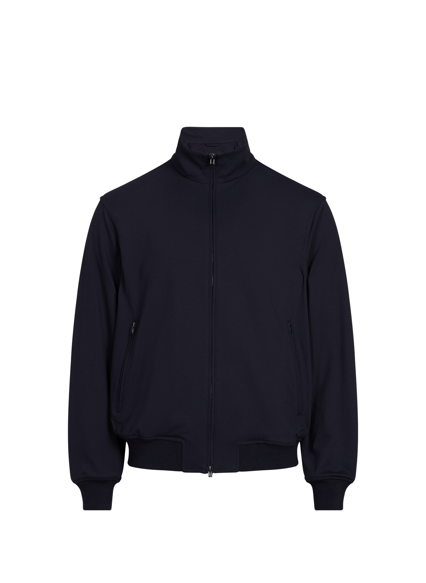 Textured fabric zip-up jacket EMPORIO ARMANI Blue