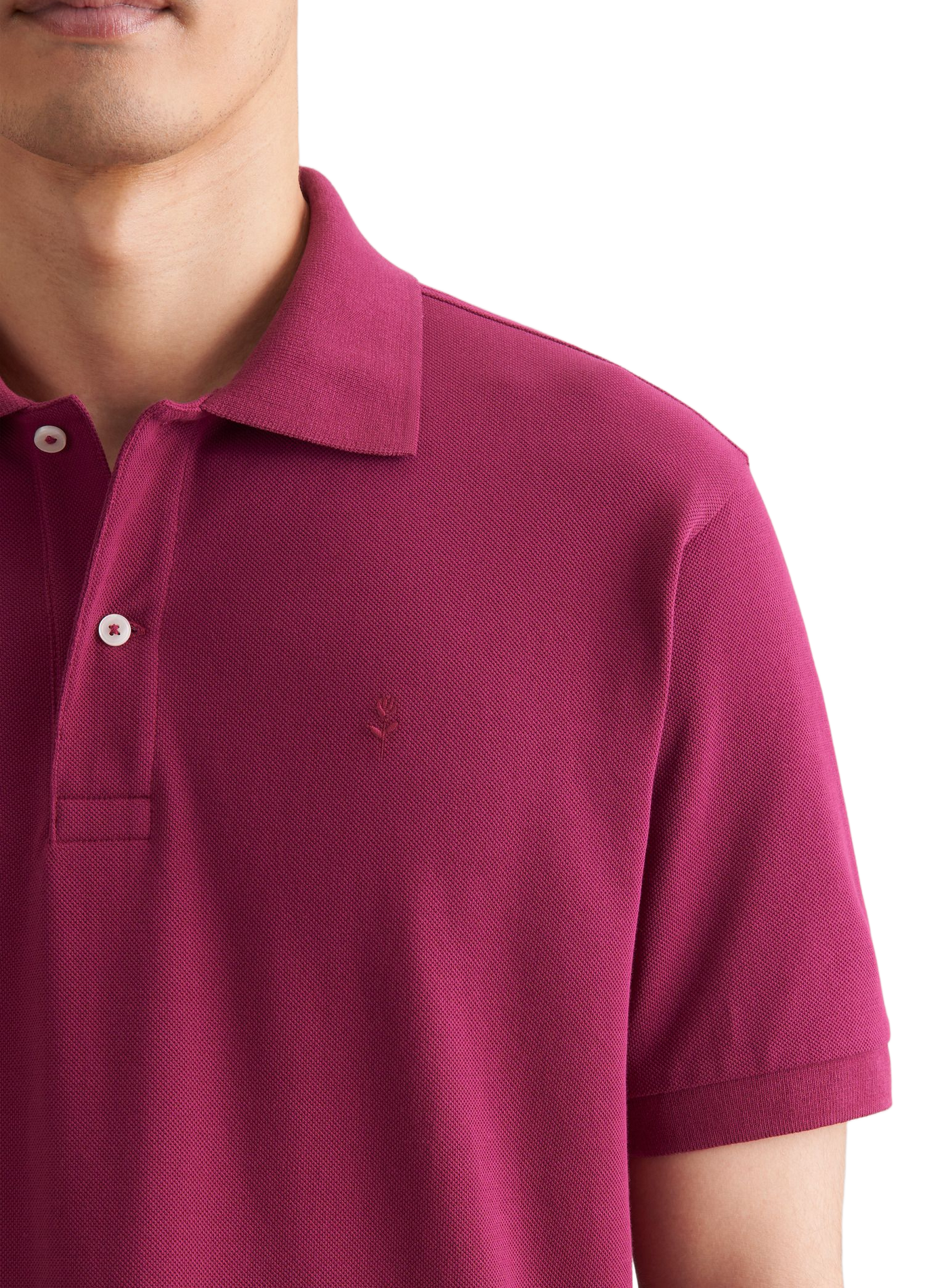 Solid short-sleeve cotton polo SEIDENSTICKER Pink