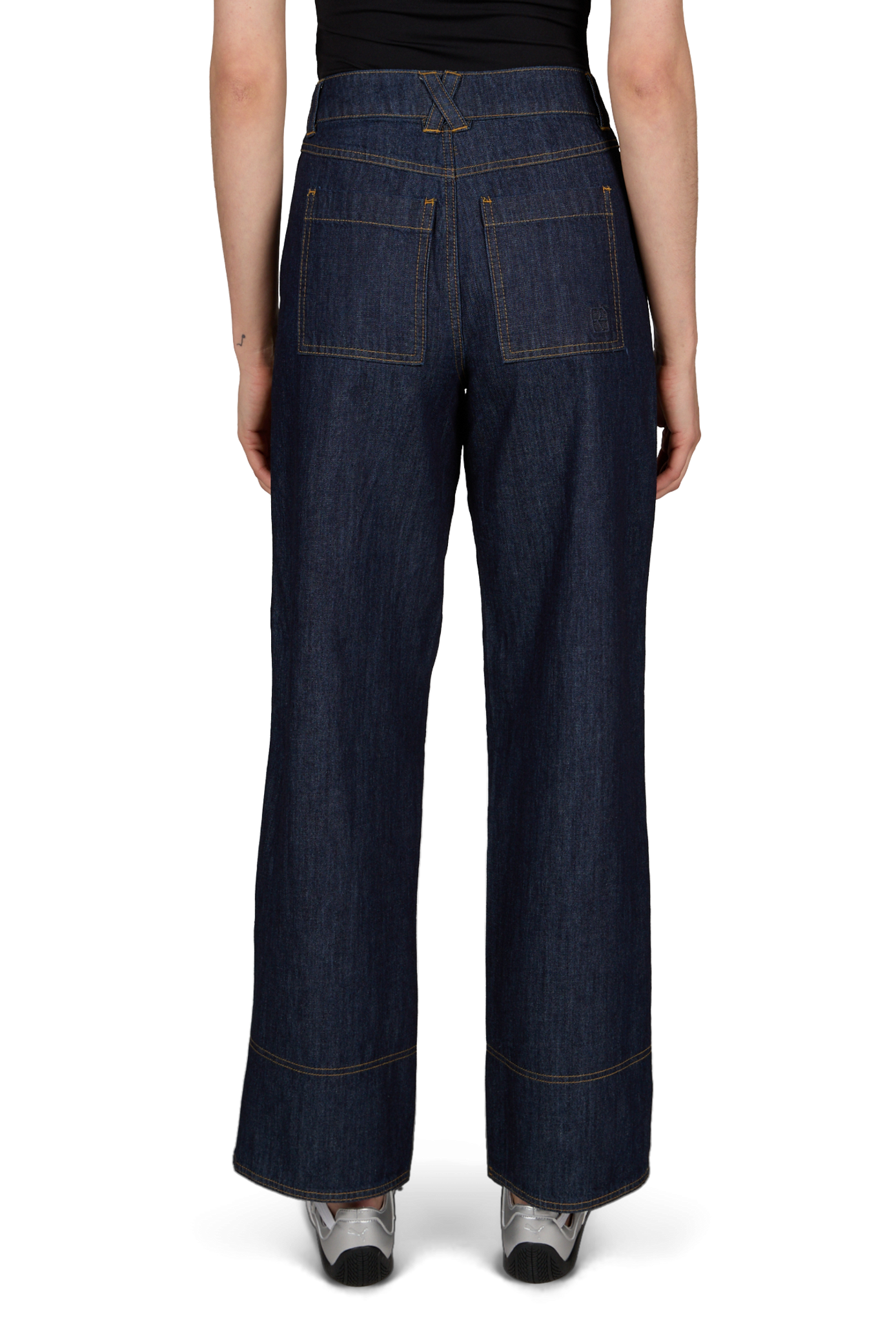 Straight medium-rise cotton jeans ROUGE EDIT Blue