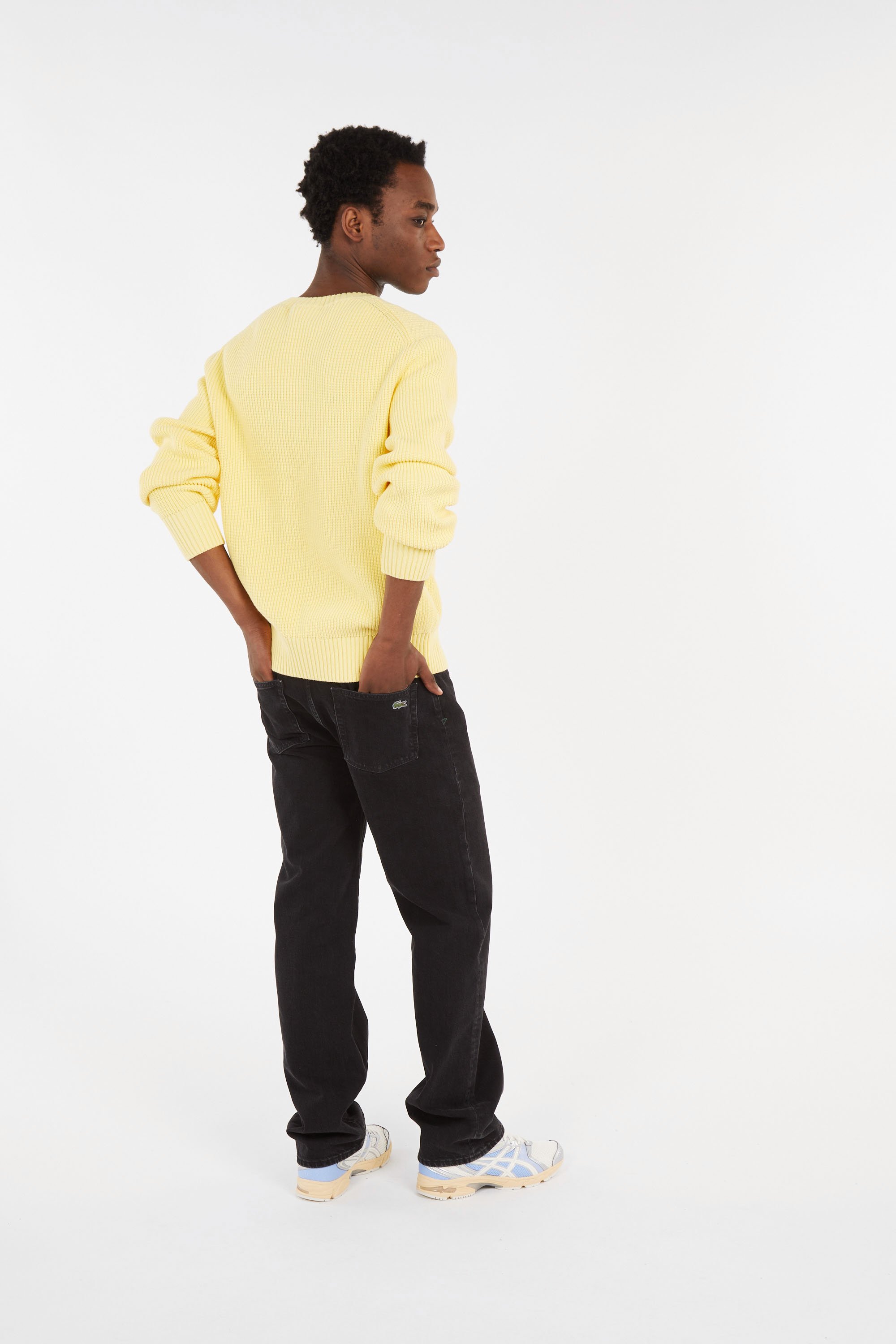 Pull tricot LACOSTE Jaune