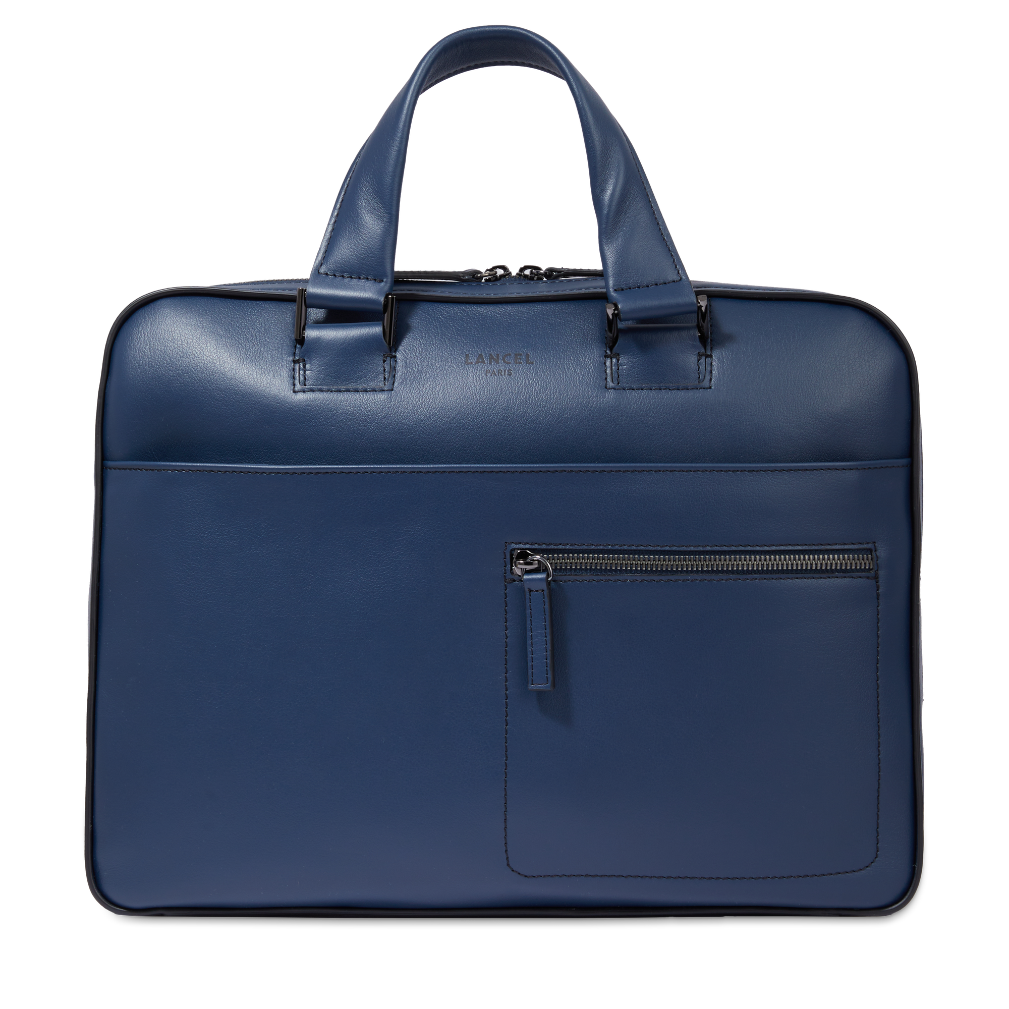 Sac business max de lancel en cuir de vachette lisse LANCEL Bleu