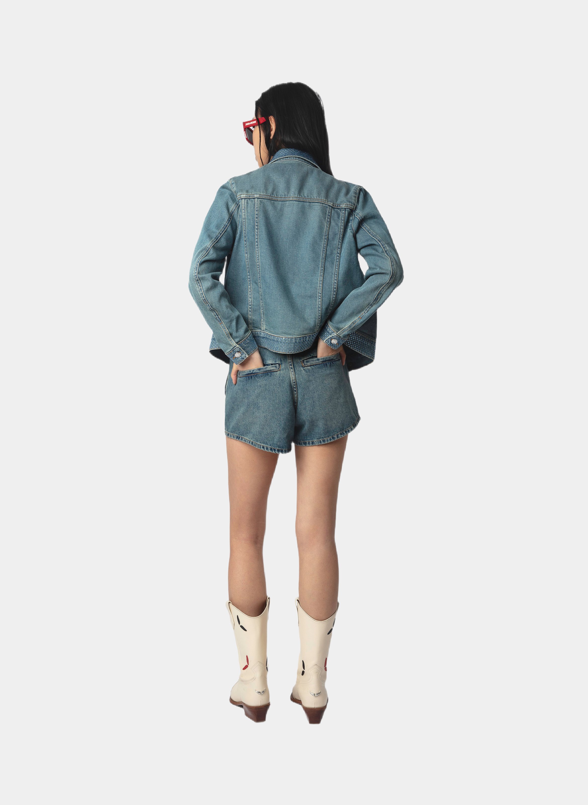 Klassieke jas met kraag van katoenmix kioky ZADIG&VOLTAIRE Blauw