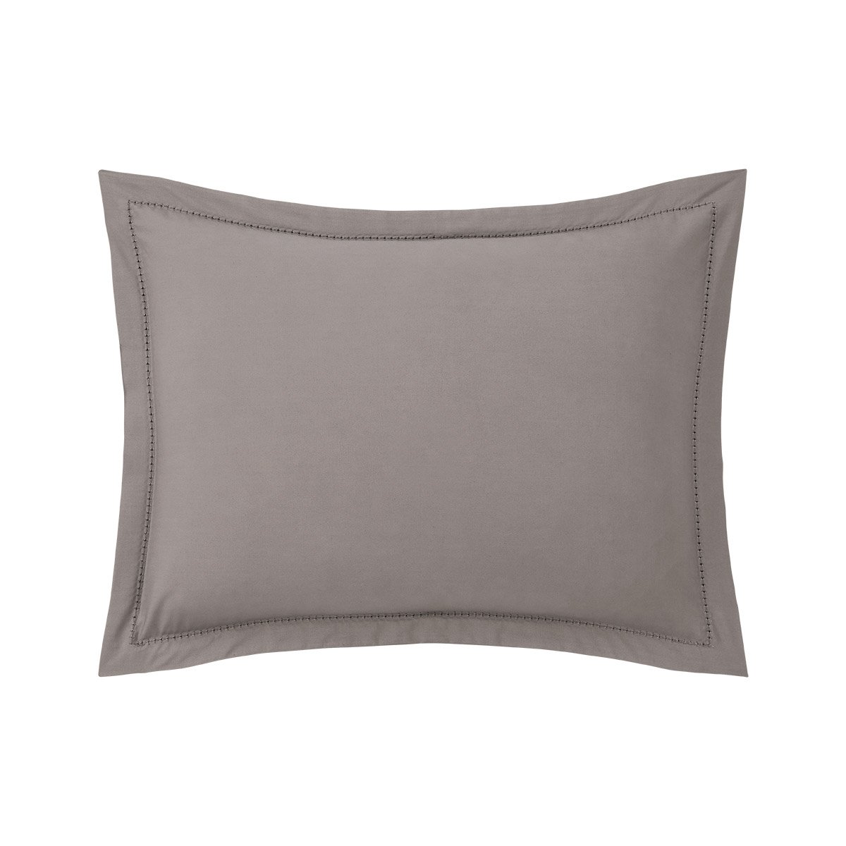 Taie d'oreiller en percale de coton, alcove DESFORGES Gris