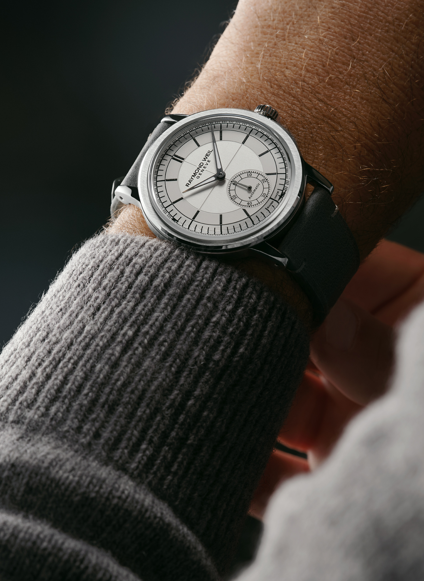 Montre automatique Millesime Petite Seconde en cuir RAYMOND WEIL Argent