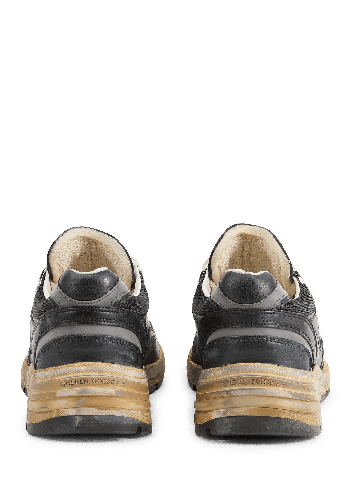 Lage sneakers RUNNING DAD NEW van gemengd leer GOLDEN GOOSE Zwart