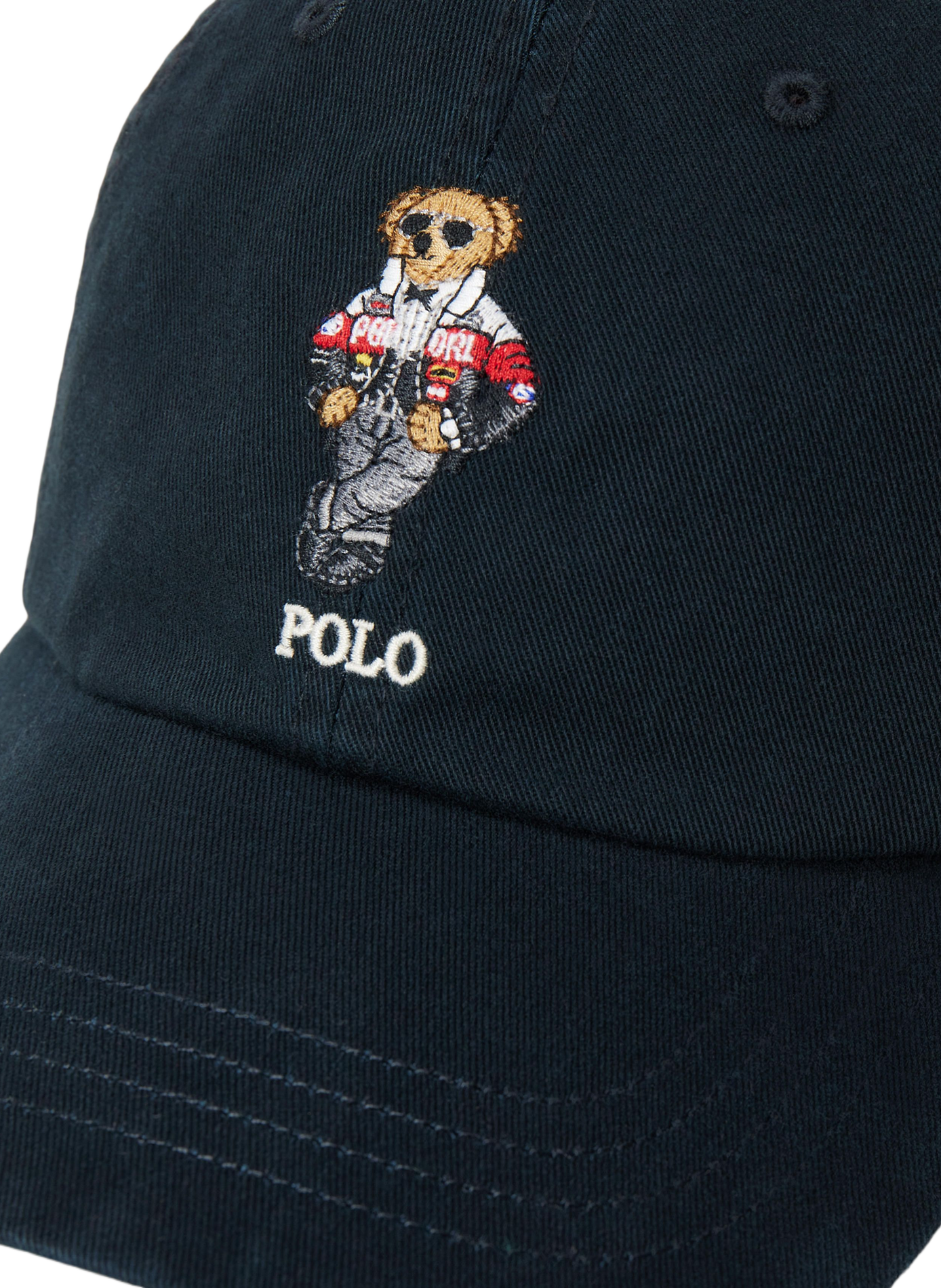 Casquette brodée en cachemire POLO RALPH LAUREN Noir