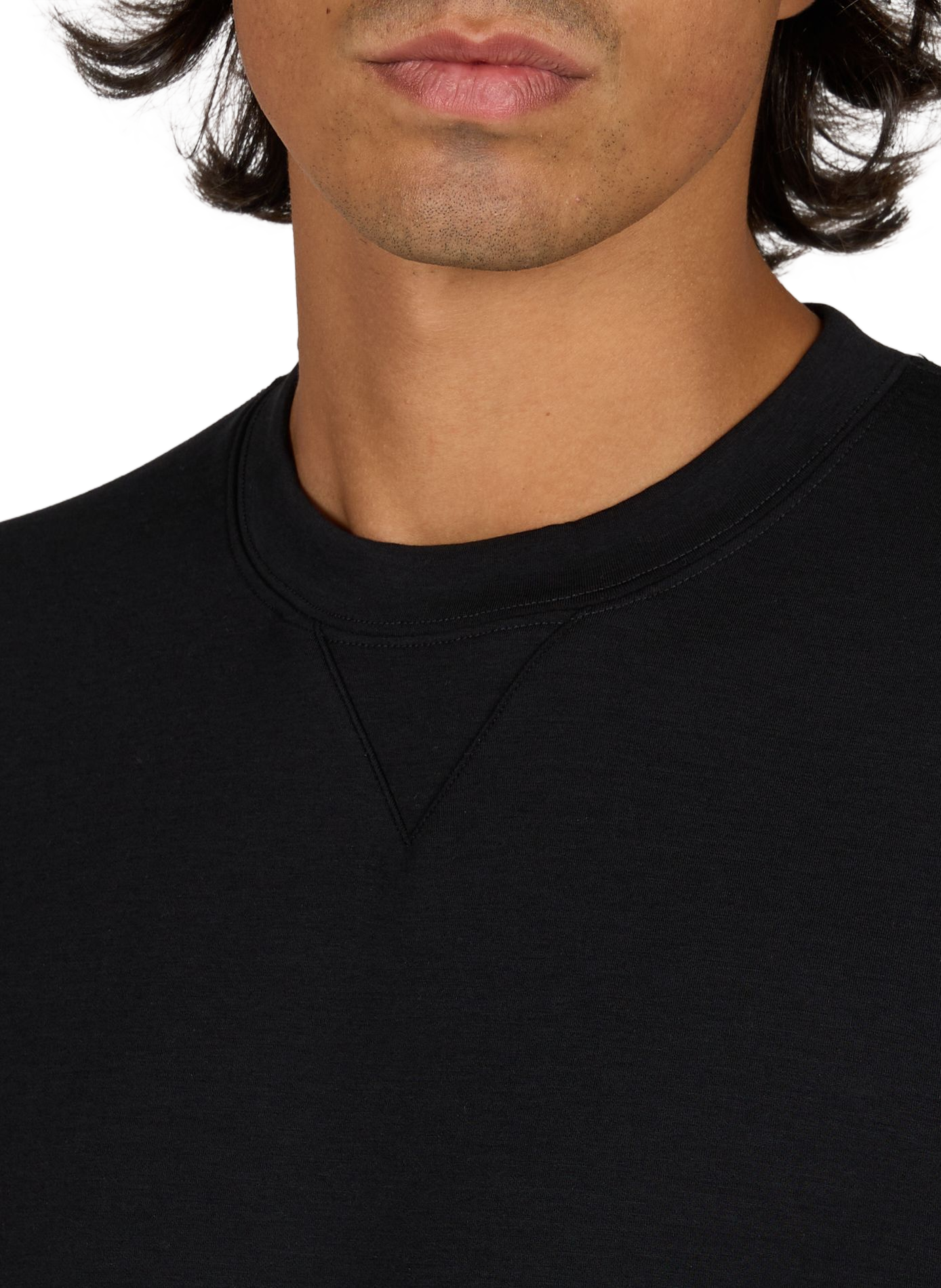 Gerader Rundhalsausschnitt-Pullover in Uni SAVE THE DUCK Schwarz