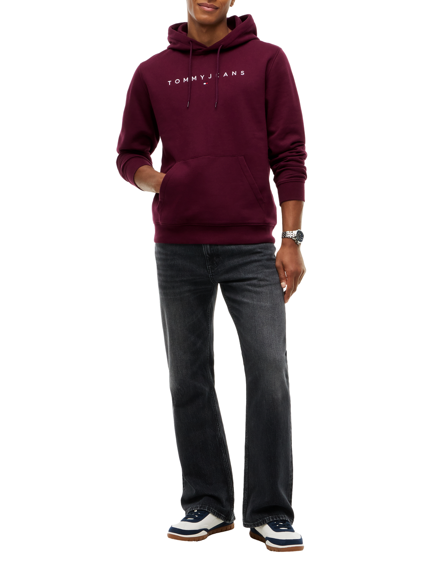 Sweat à capuche avec logo brodé TOMMY HILFIGER Rouge
