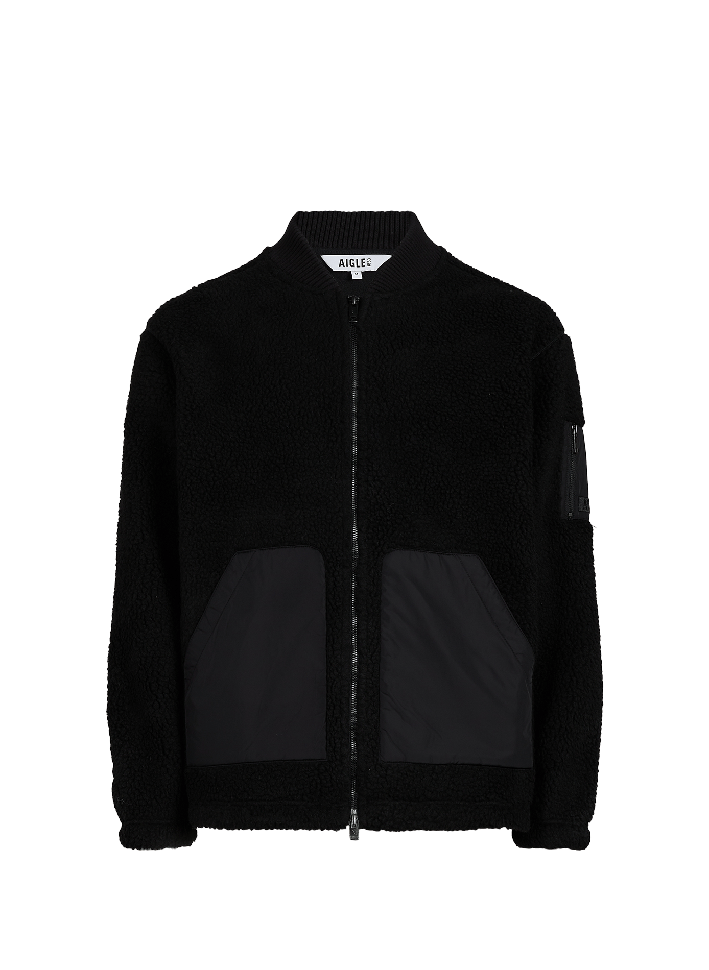 Fluffy teddy-collar gilet AIGLE Black
