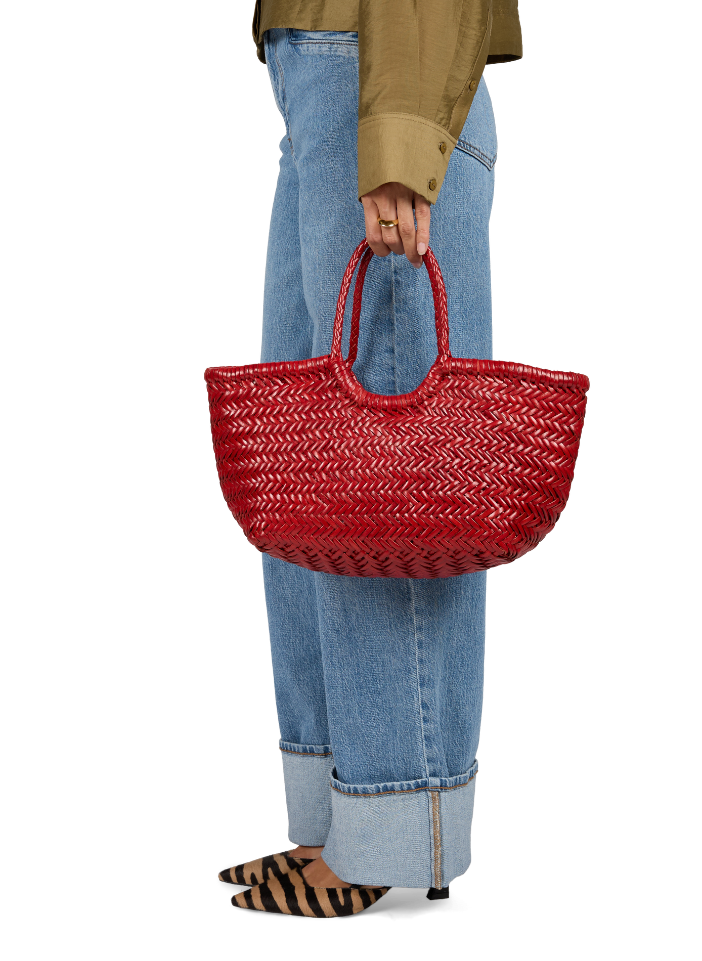 NANTUCKET Ledertasche DRAGON DIFFUSION Rot