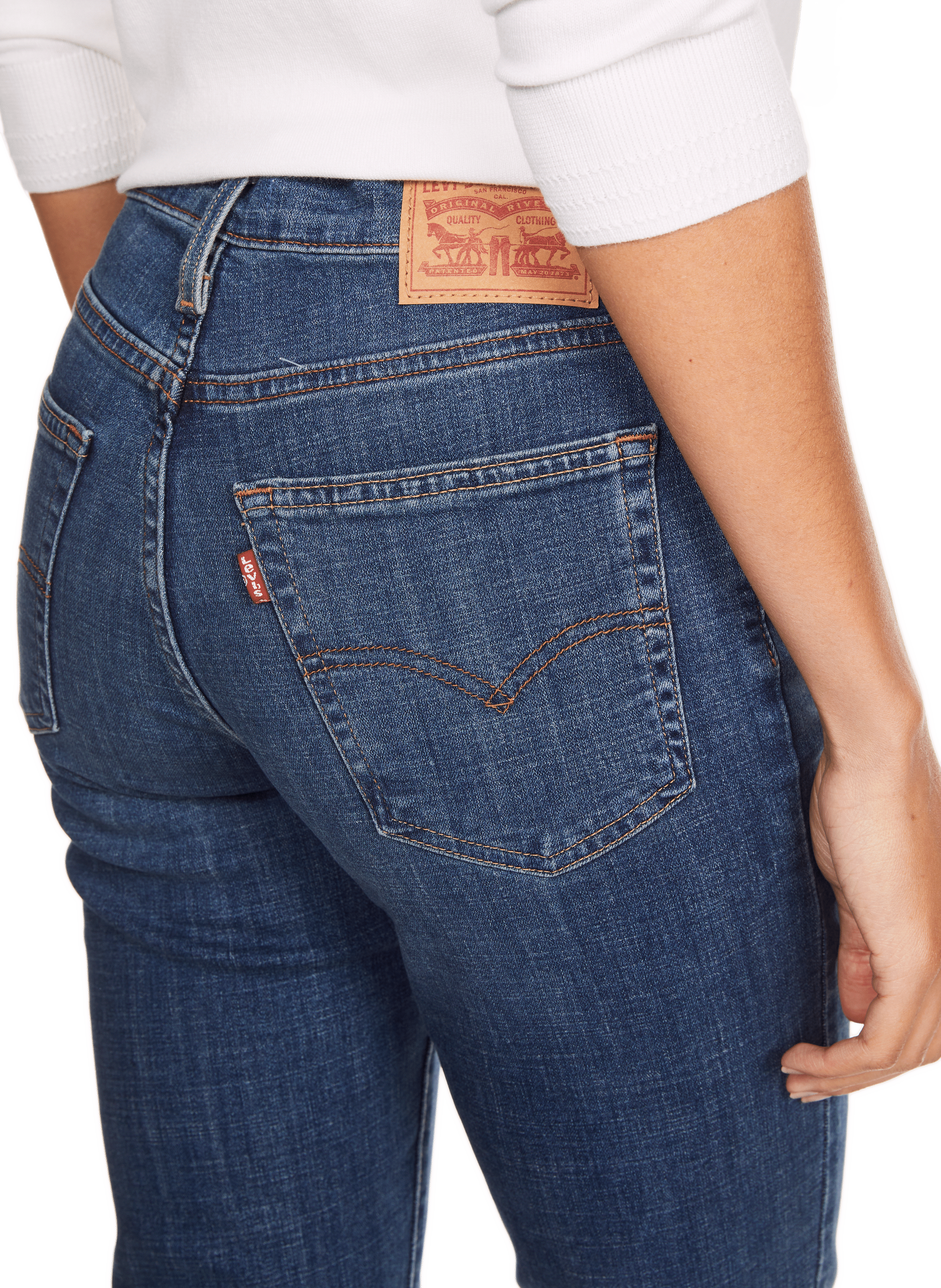 Jean 724 taille haute LEVI&#039;S Bleu