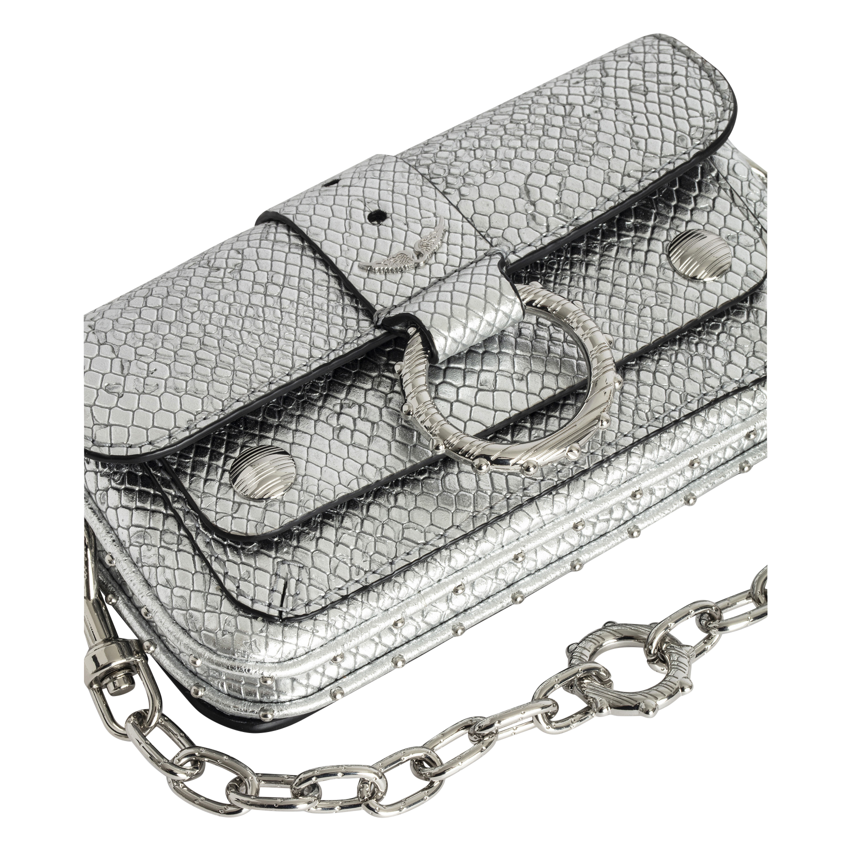 Sac bandoulière en cuir kate wallet ZADIG&VOLTAIRE Gris