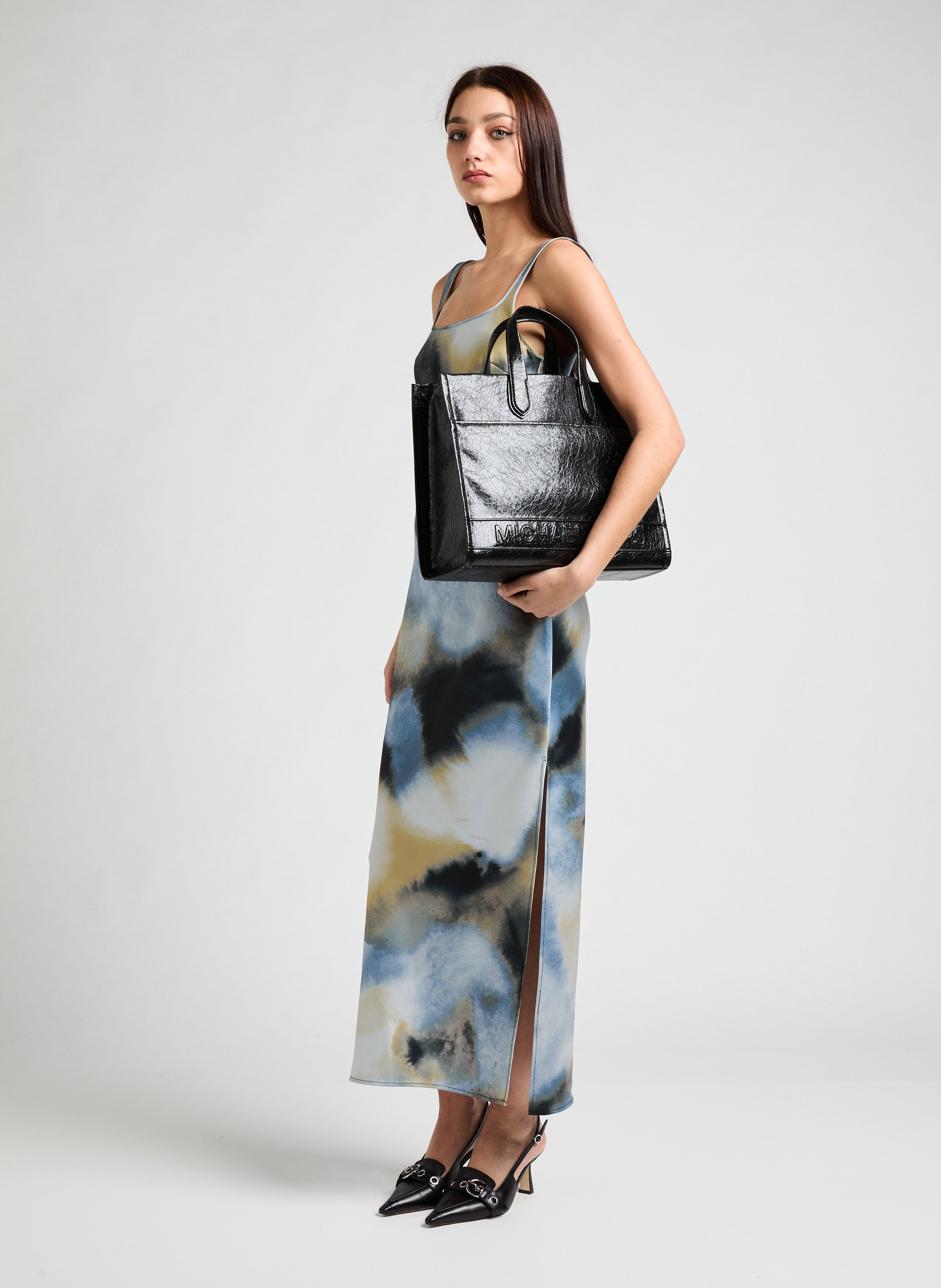 Robe longue satiné SAMSOE SAMSOE Bleu