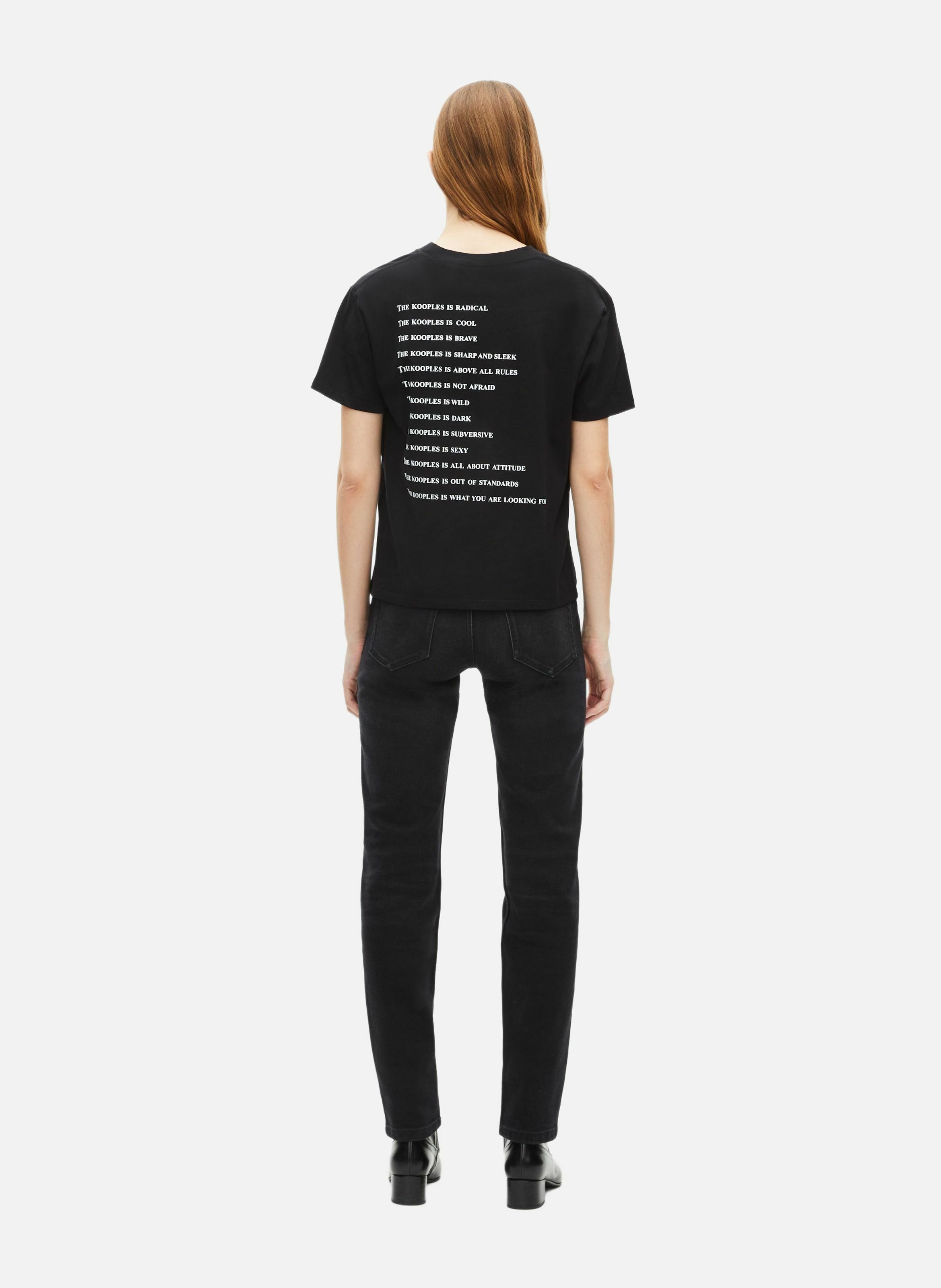T-shirt coton imprimé What Is THE KOOPLES Noir